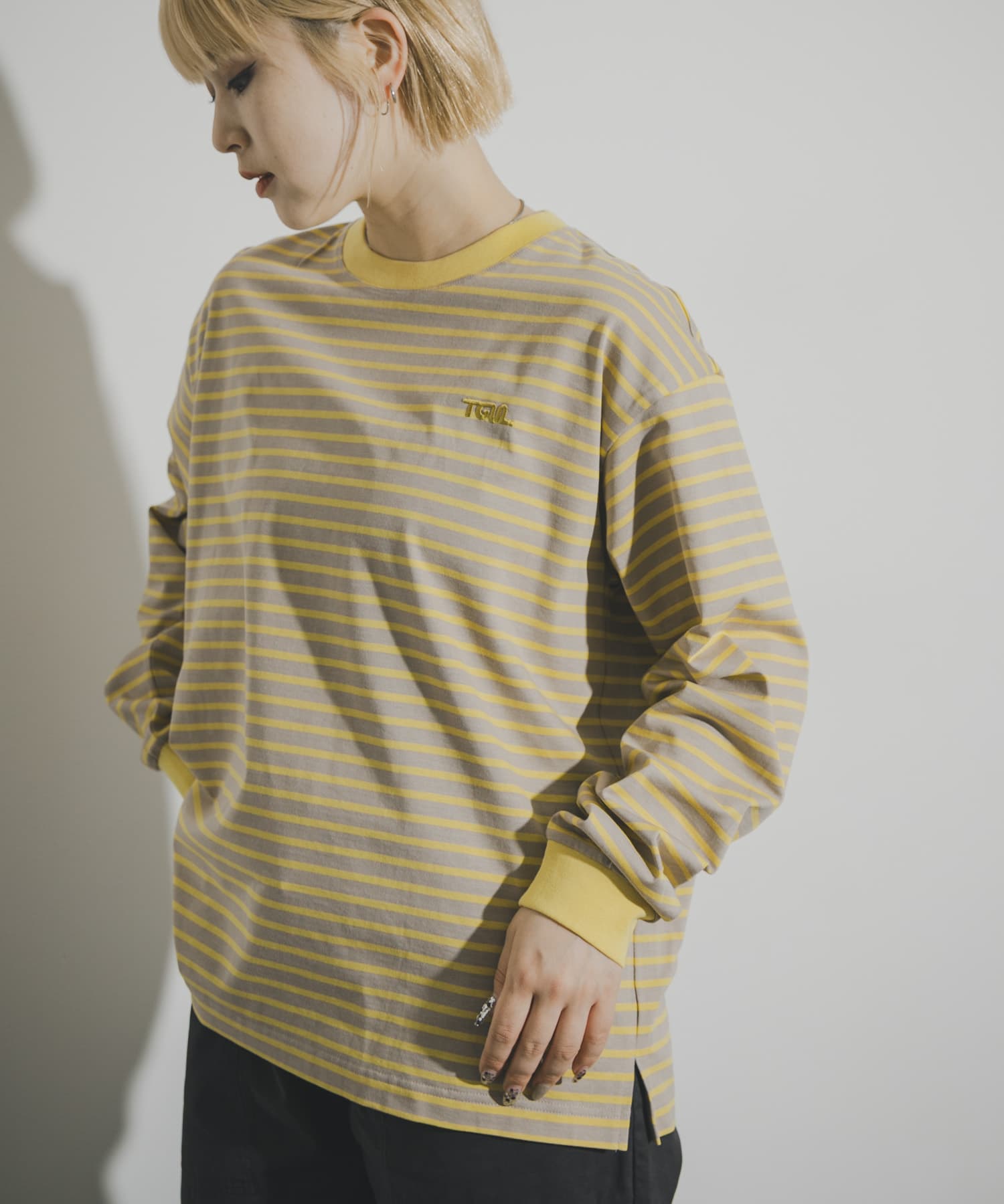 ザ グッドランド マーケット　GOOD BORDER L/S TEE