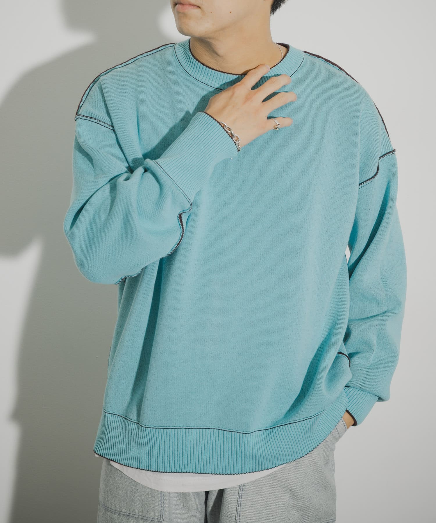 ザ グッドランド マーケット GOOD COTTON KNIT(1 BROWN): トップス