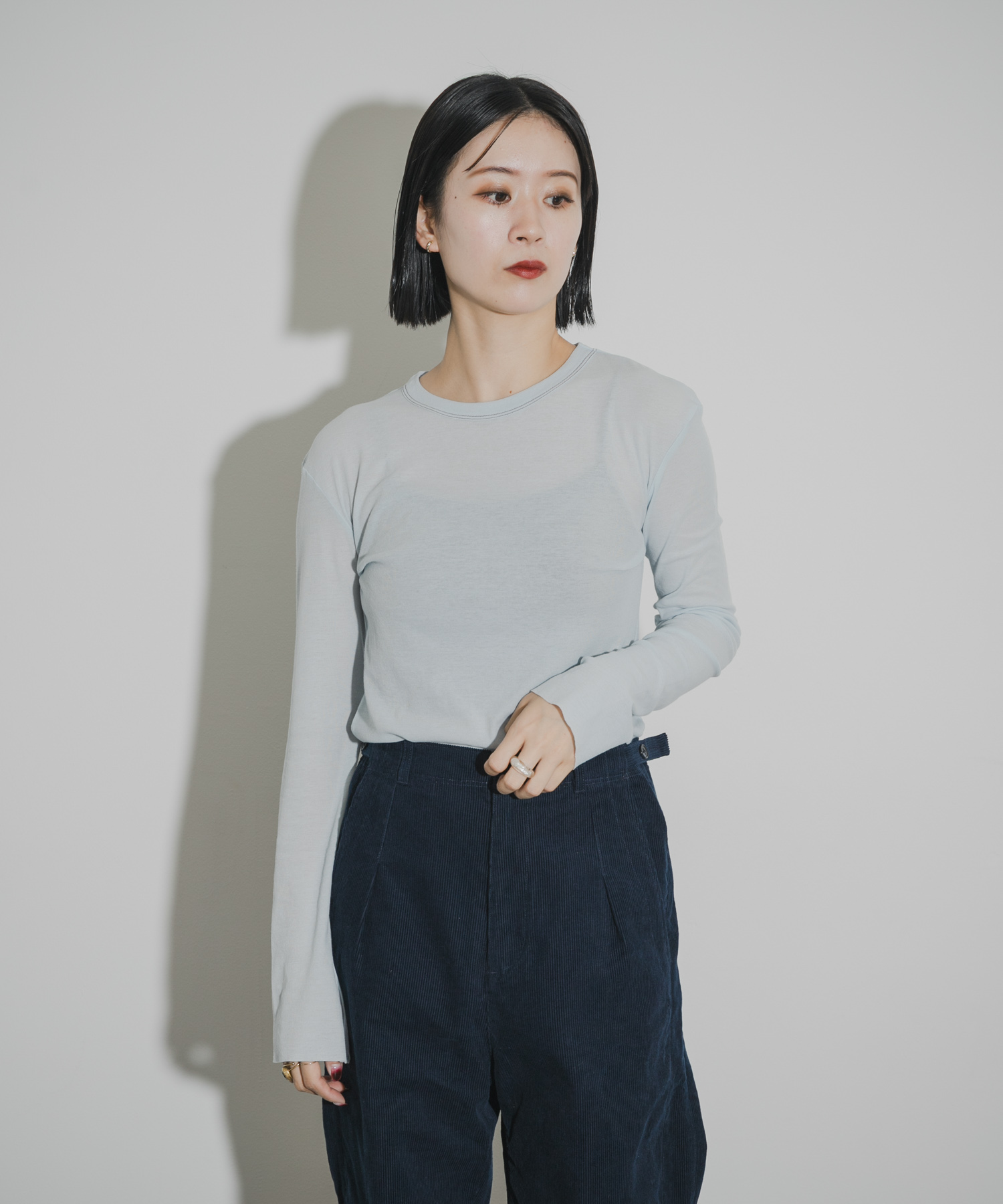 cwtch　SHEER FRAISE LONG TEE