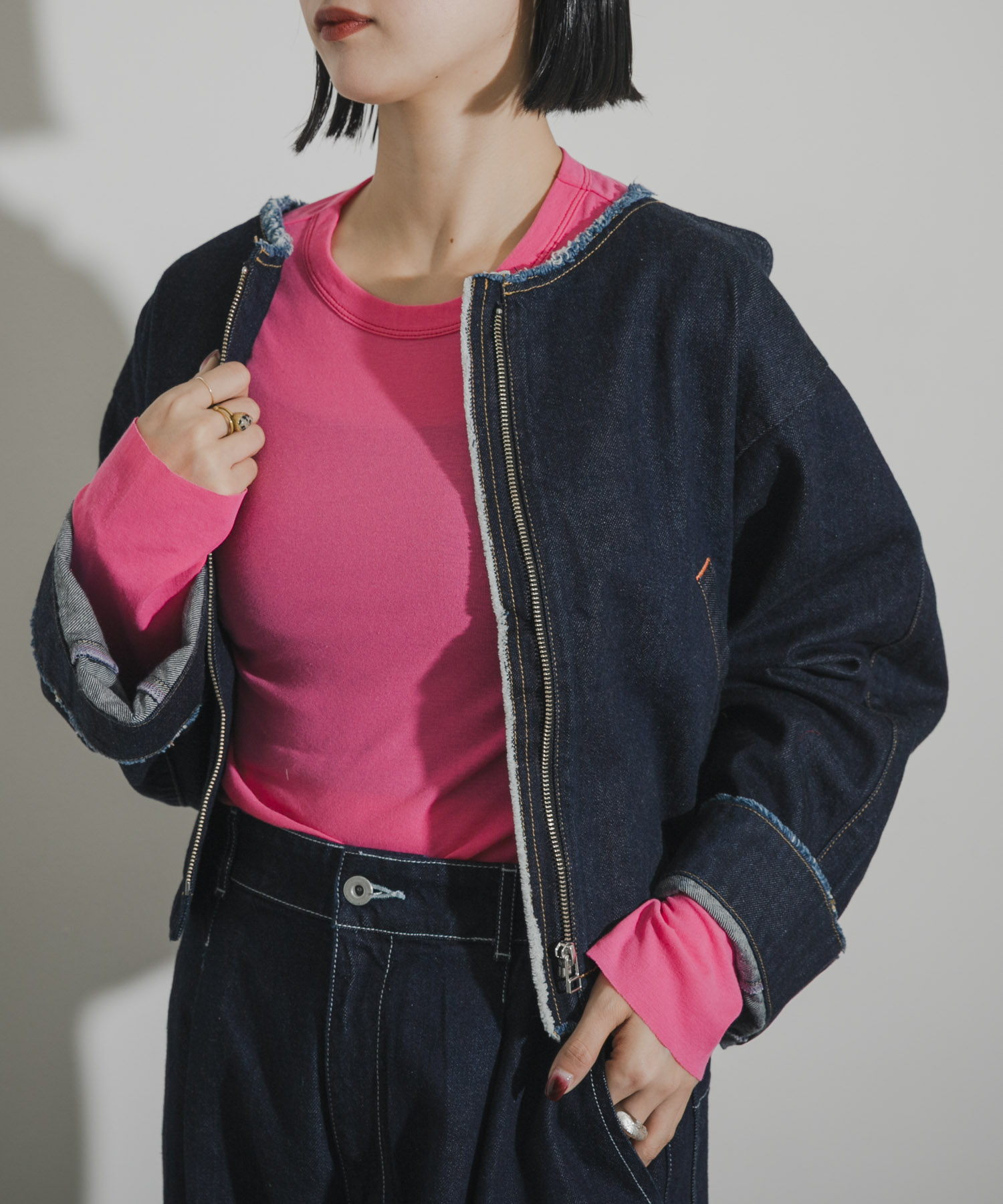cwtch　SHEER FRAISE LONG TEE
