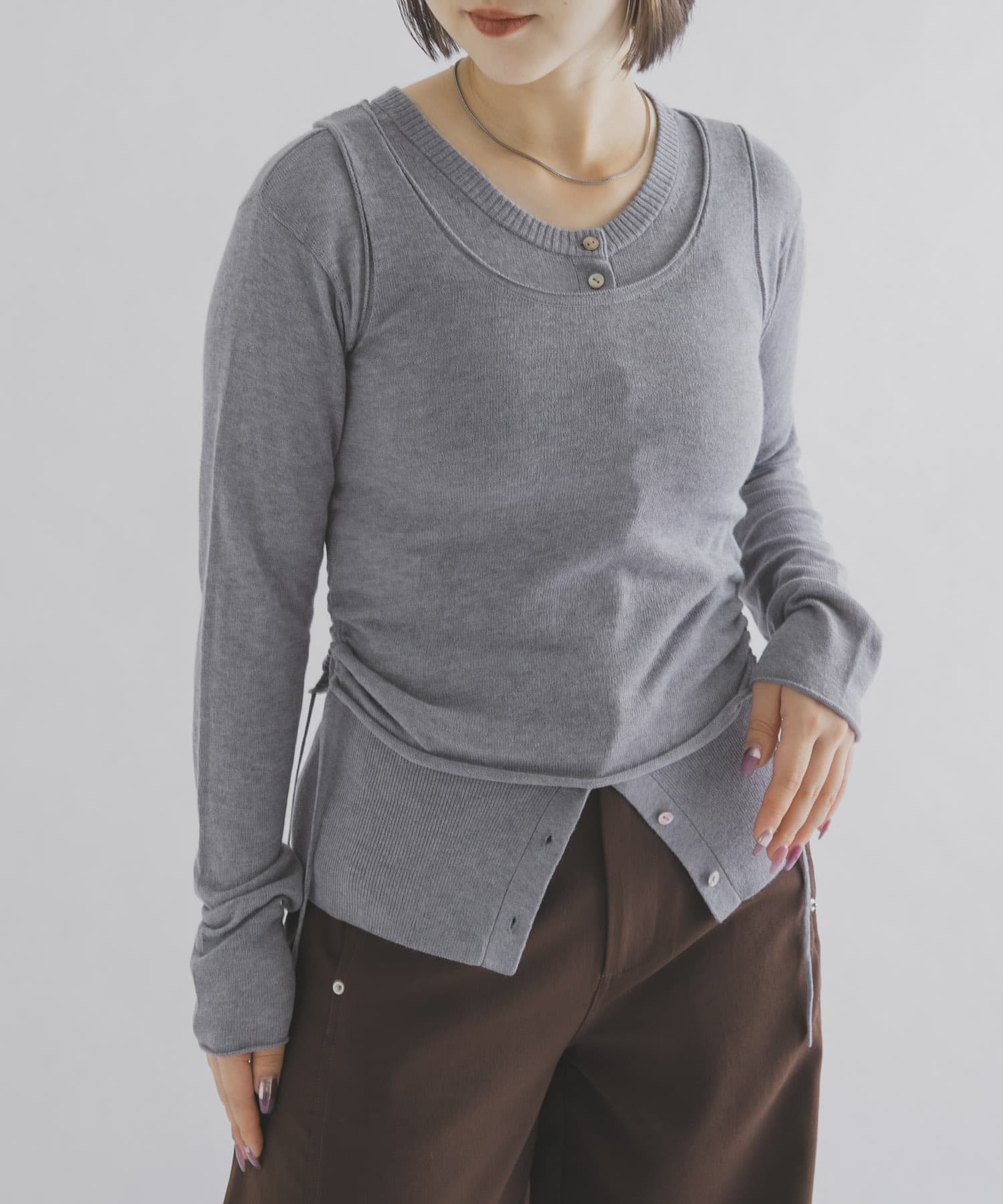 cwtch　LAYERED KNIT TOPS