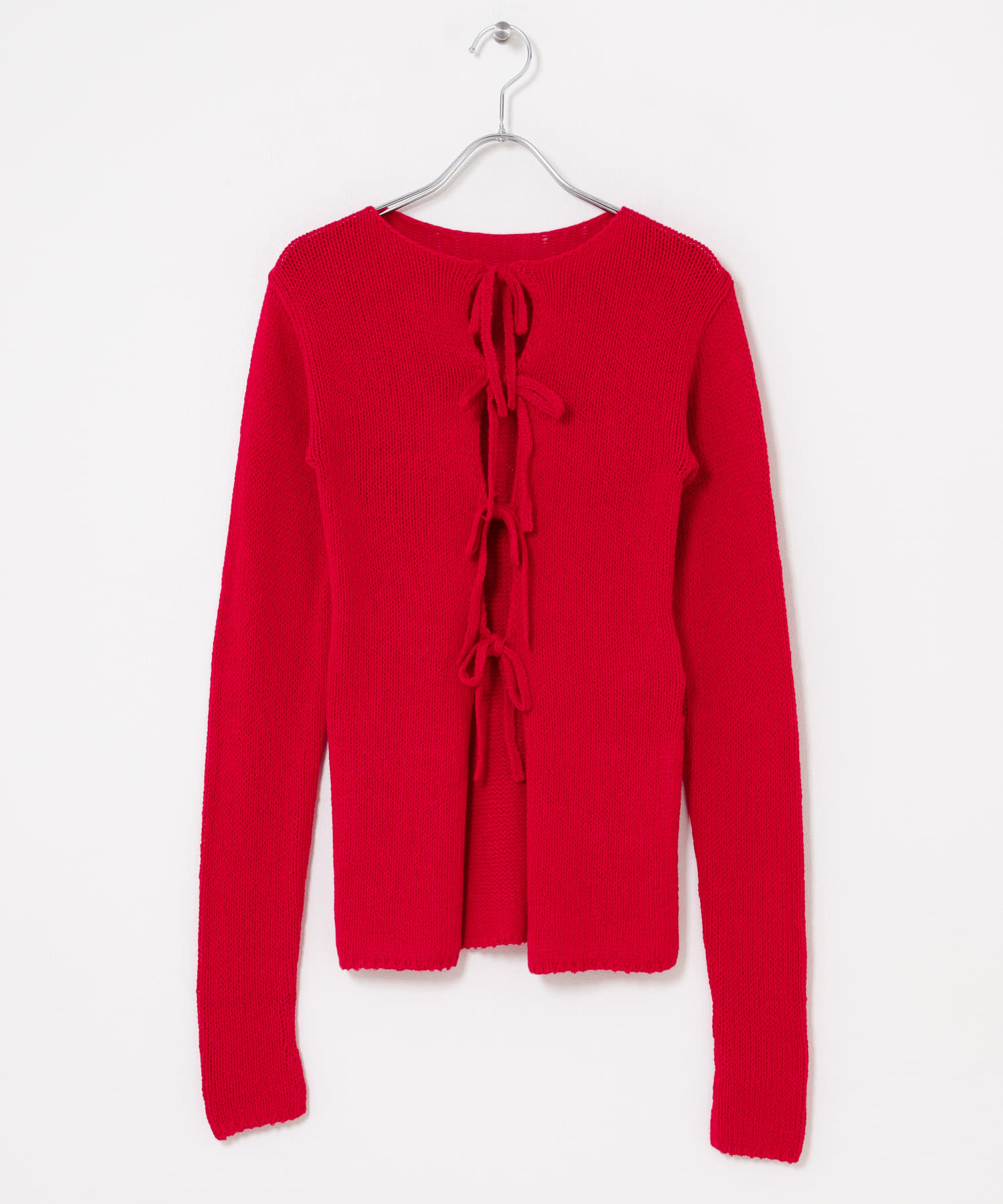 cwtch　LOW GAUGE KNIT TOPS RED Free