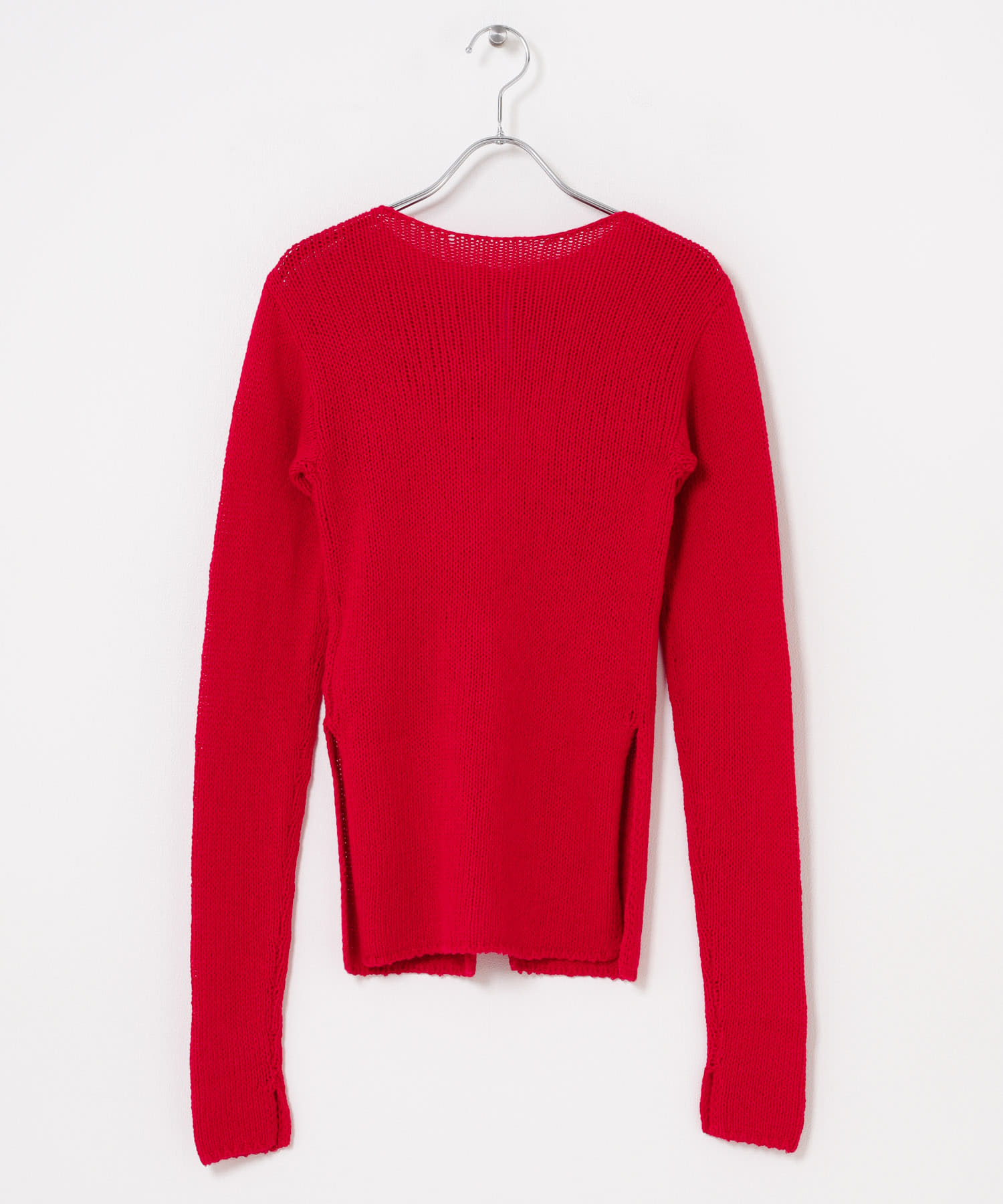 cwtch　LOW GAUGE KNIT TOPS RED Free