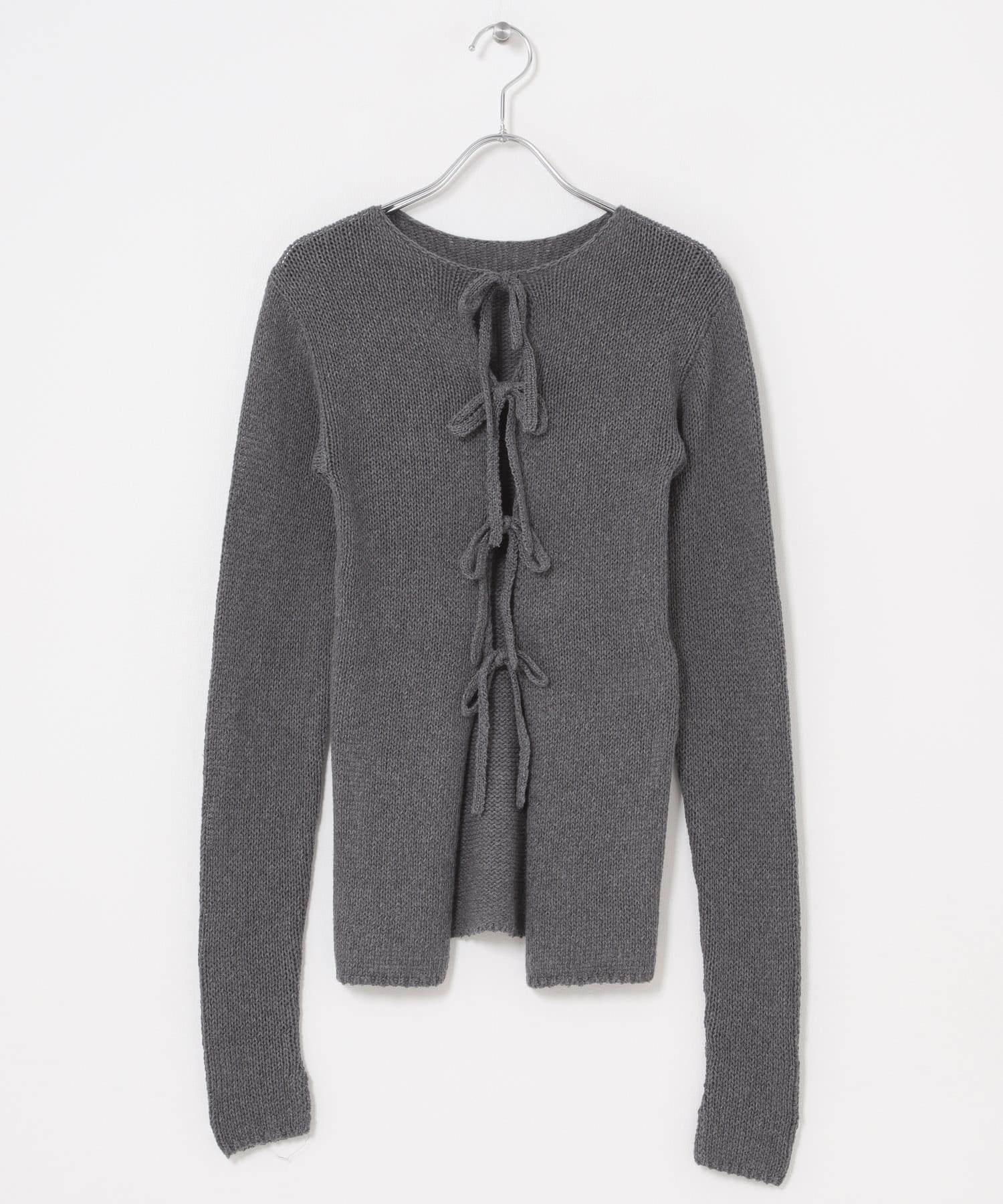 cwtch　LOW GAUGE KNIT TOPS GRAY Free