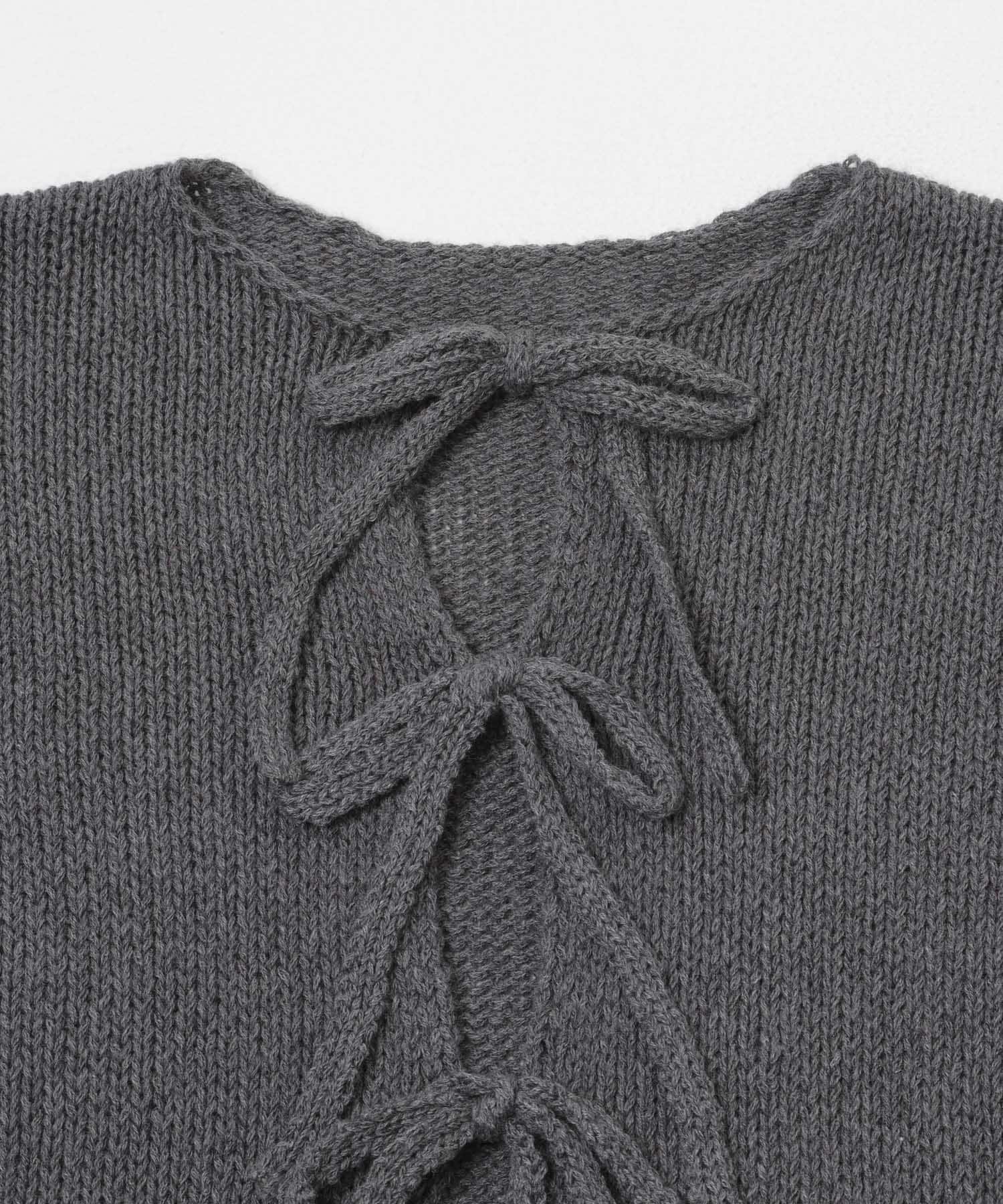 cwtch　LOW GAUGE KNIT TOPS GRAY Free