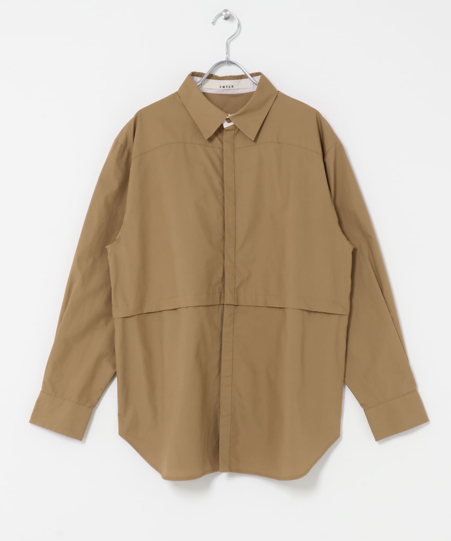 cwtch　ORGANIC 2WAY SHIRTS BROWN Free