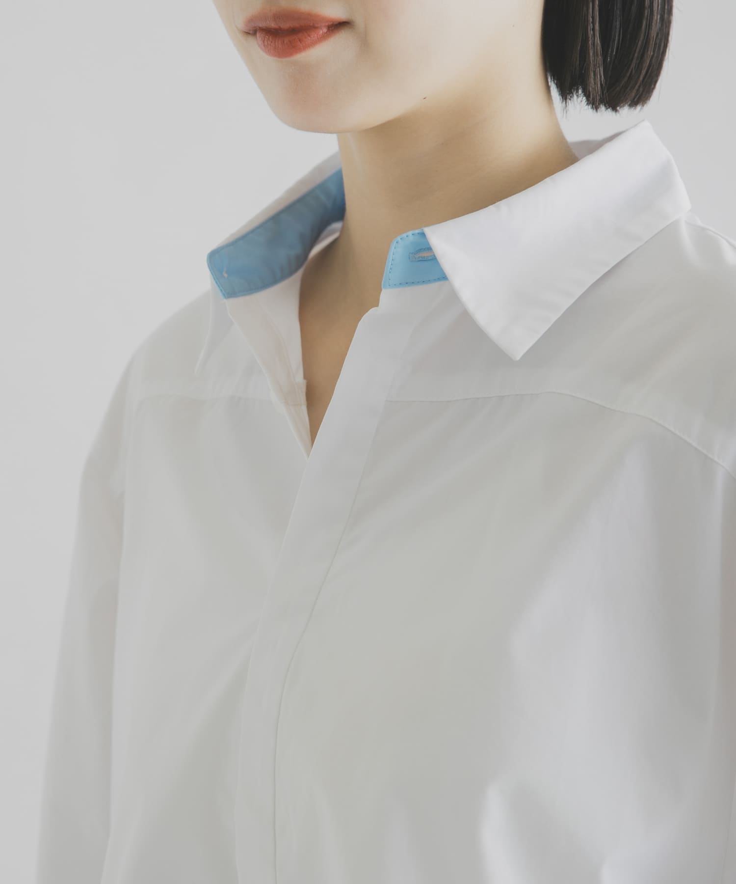 cwtch　ORGANIC 2WAY SHIRTS WHITE Free
