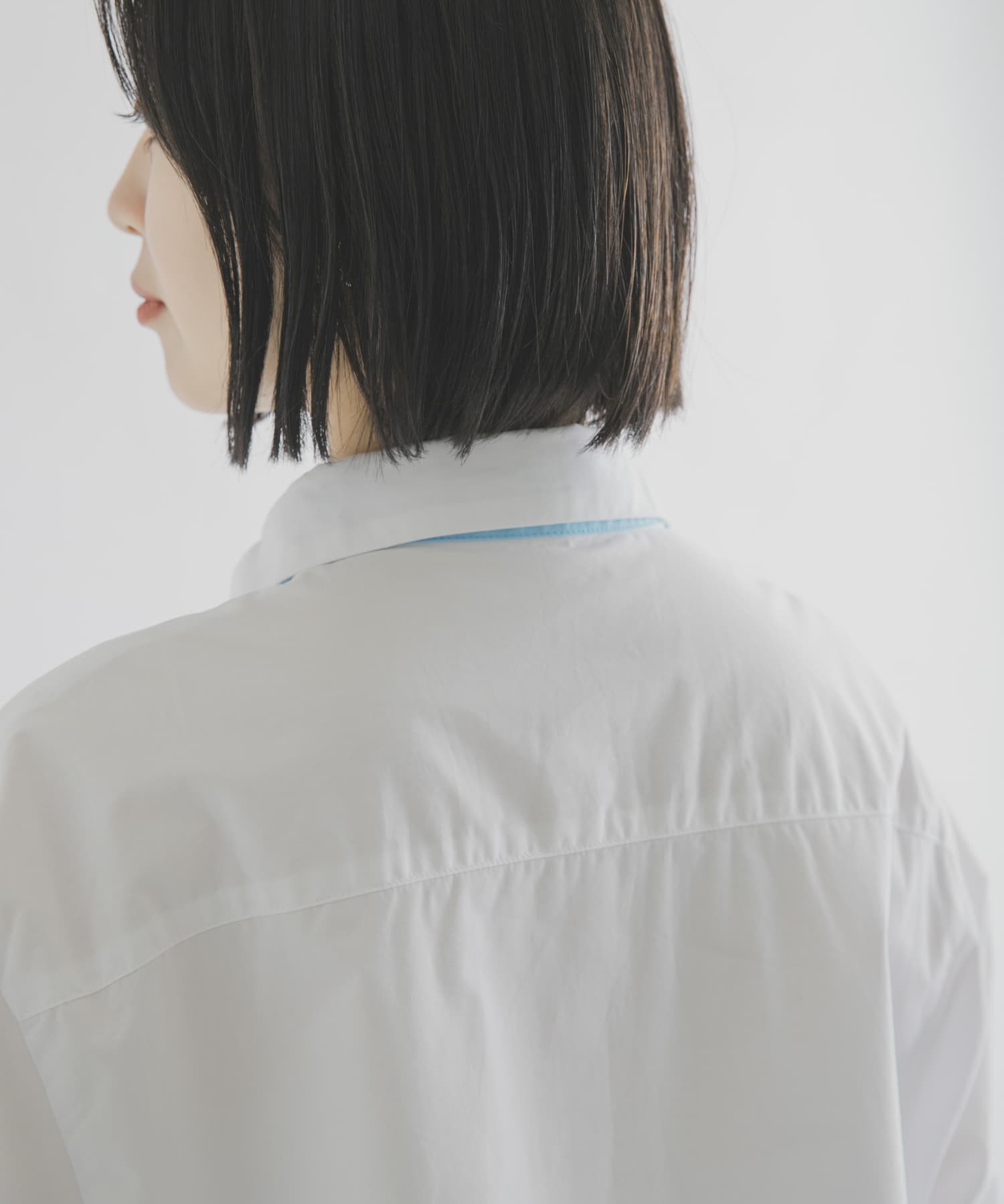 cwtch　ORGANIC 2WAY SHIRTS WHITE Free