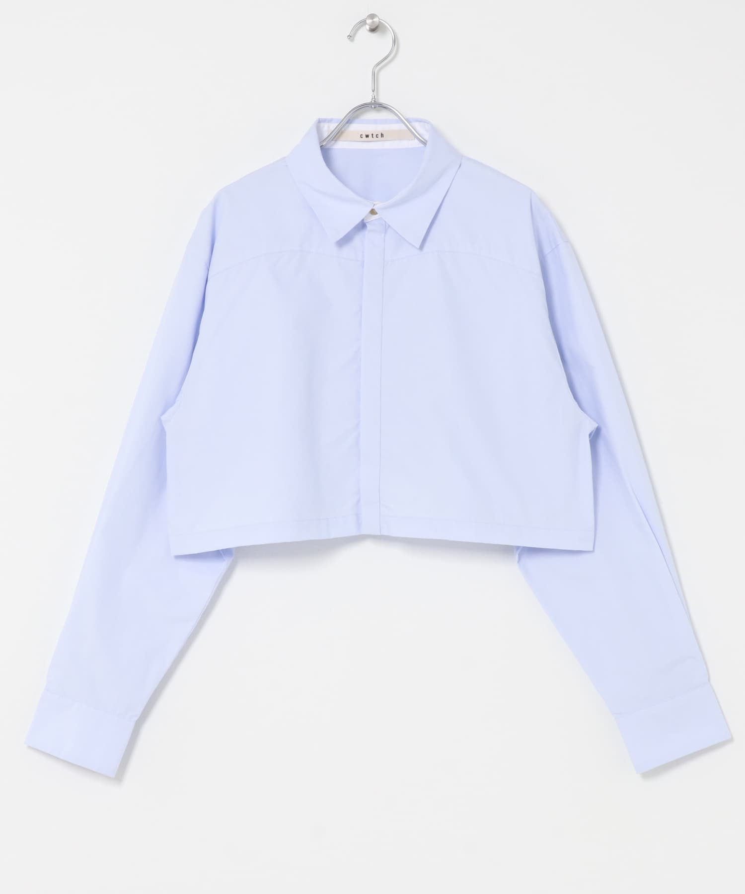 cwtch　ORGANIC 2WAY SHIRTS L/BLUE Free
