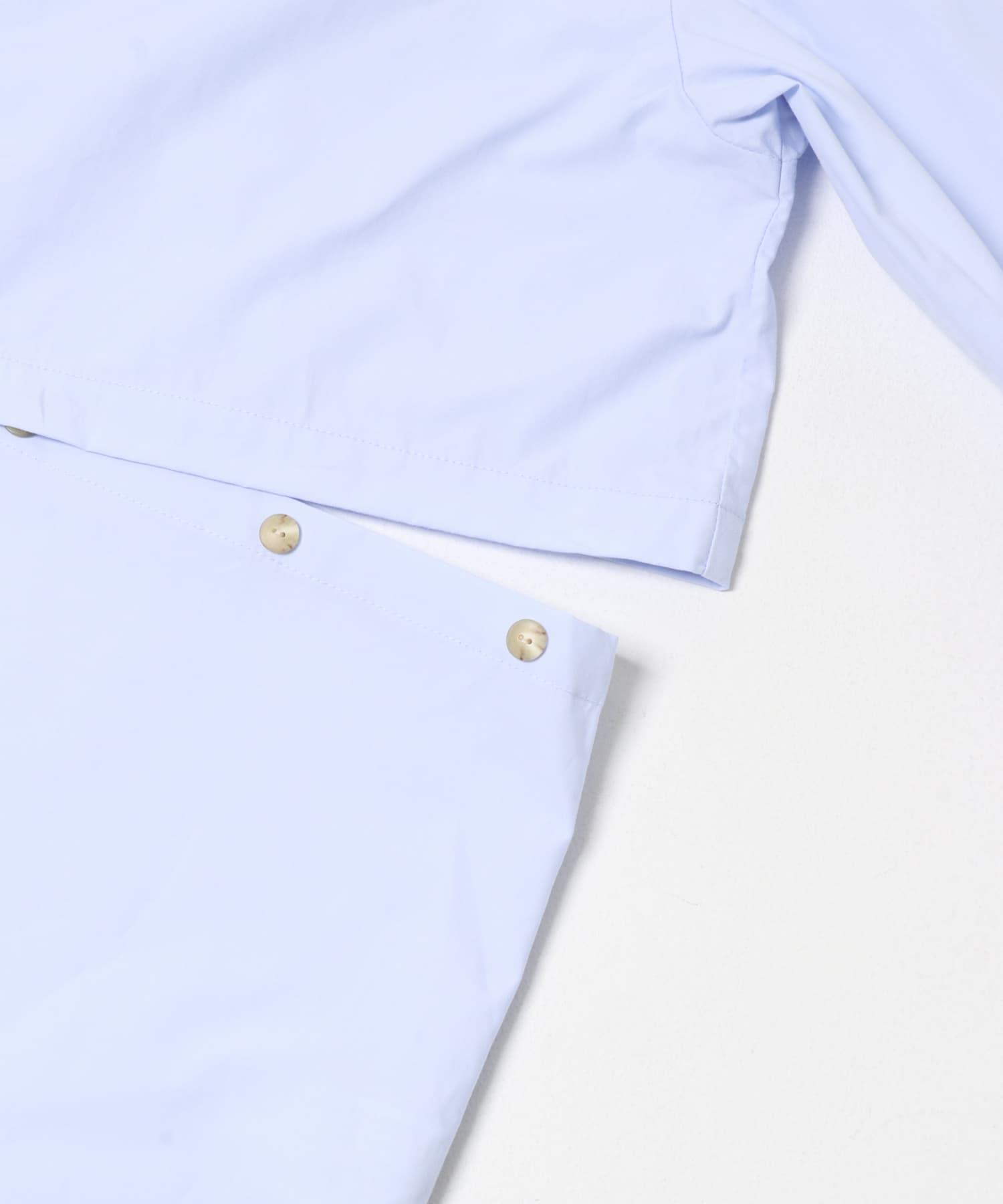 cwtch　ORGANIC 2WAY SHIRTS L/BLUE Free