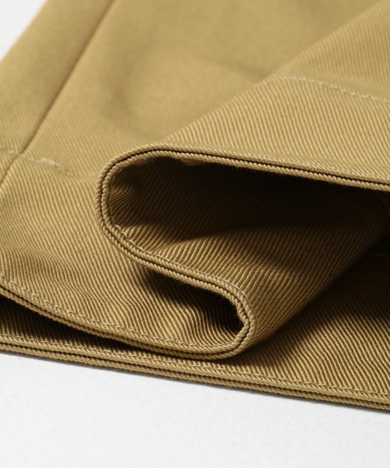 TUCK WIDE TWILL PANTS BEIGE 32
