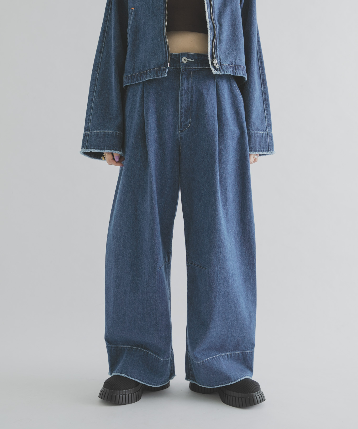 cwtch　ORGANIC DENIM WIDEPANTS V