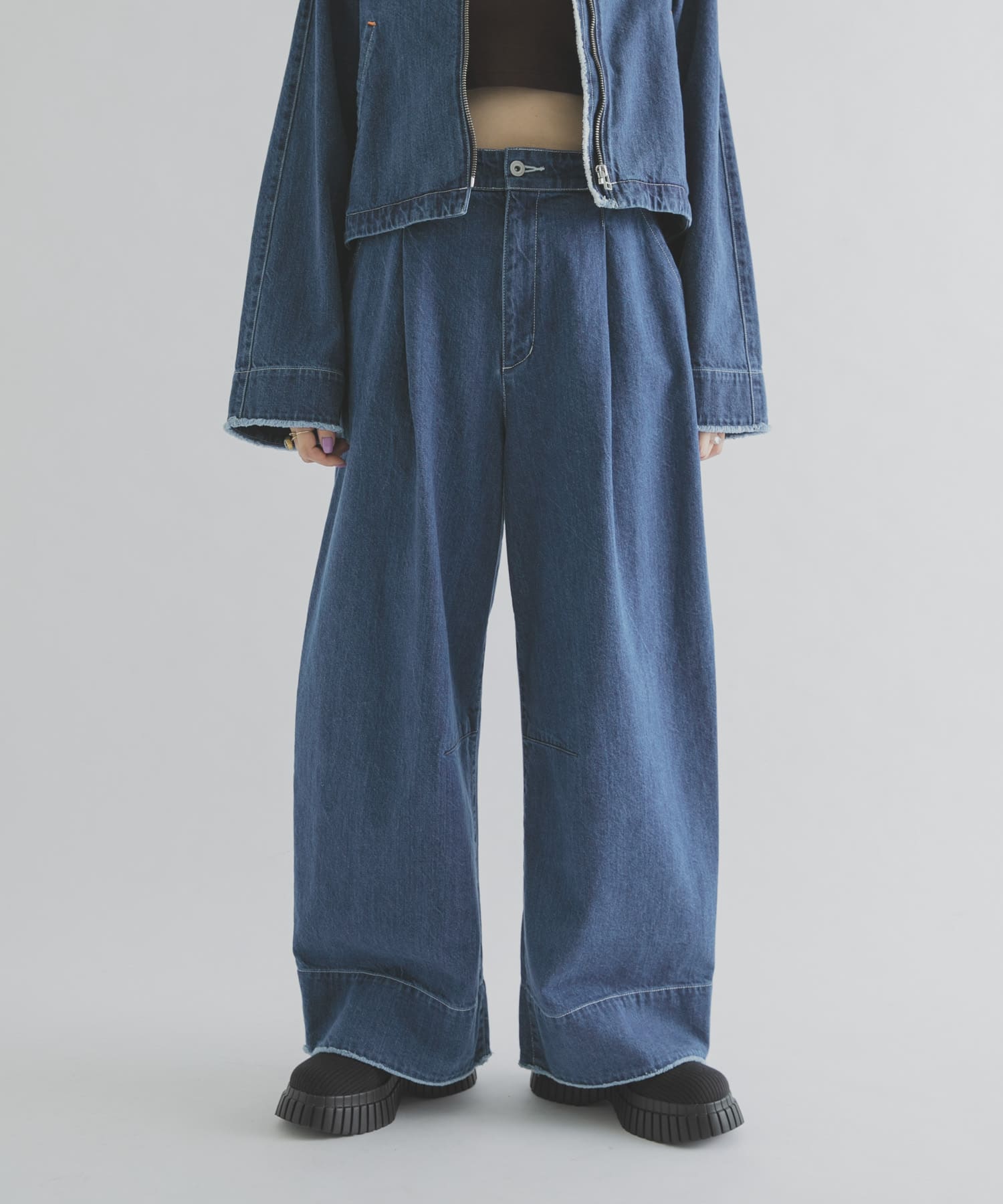 cwtch　ORGANIC DENIM WIDEPANTS V