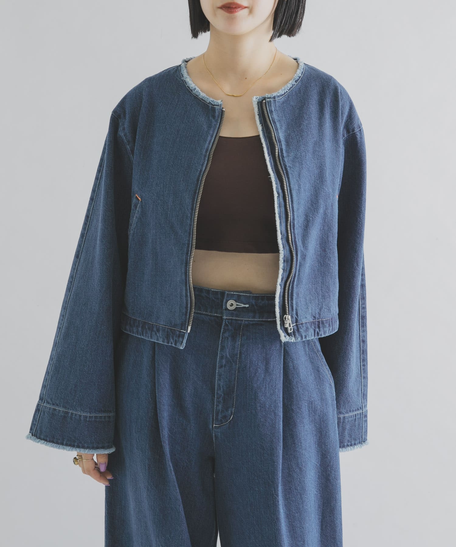 cwtch　CUTOFF ORGANIC DENIM JACKET V
