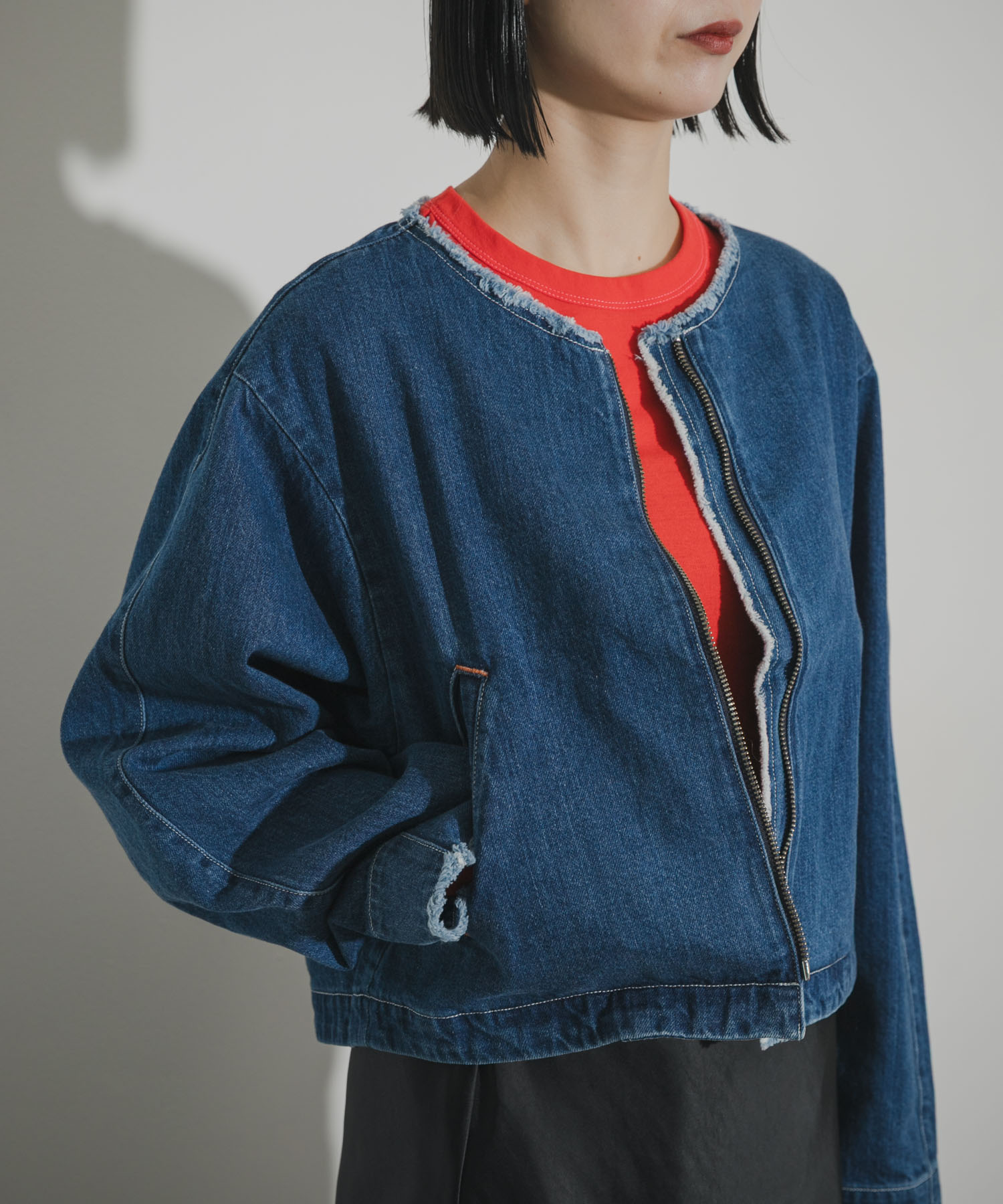 cwtch CUTOFF ORGANIC DENIM JACKET V