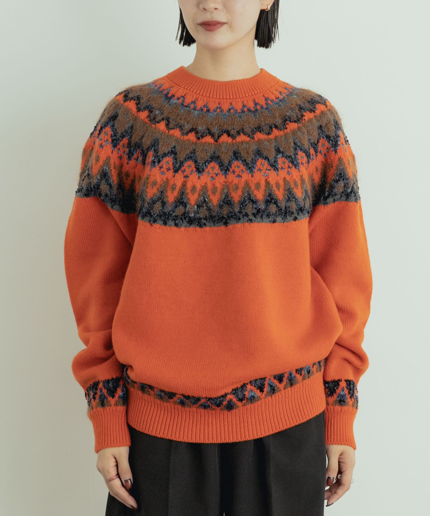COOHEM　交編 NORDIC KNIT PULLOVER