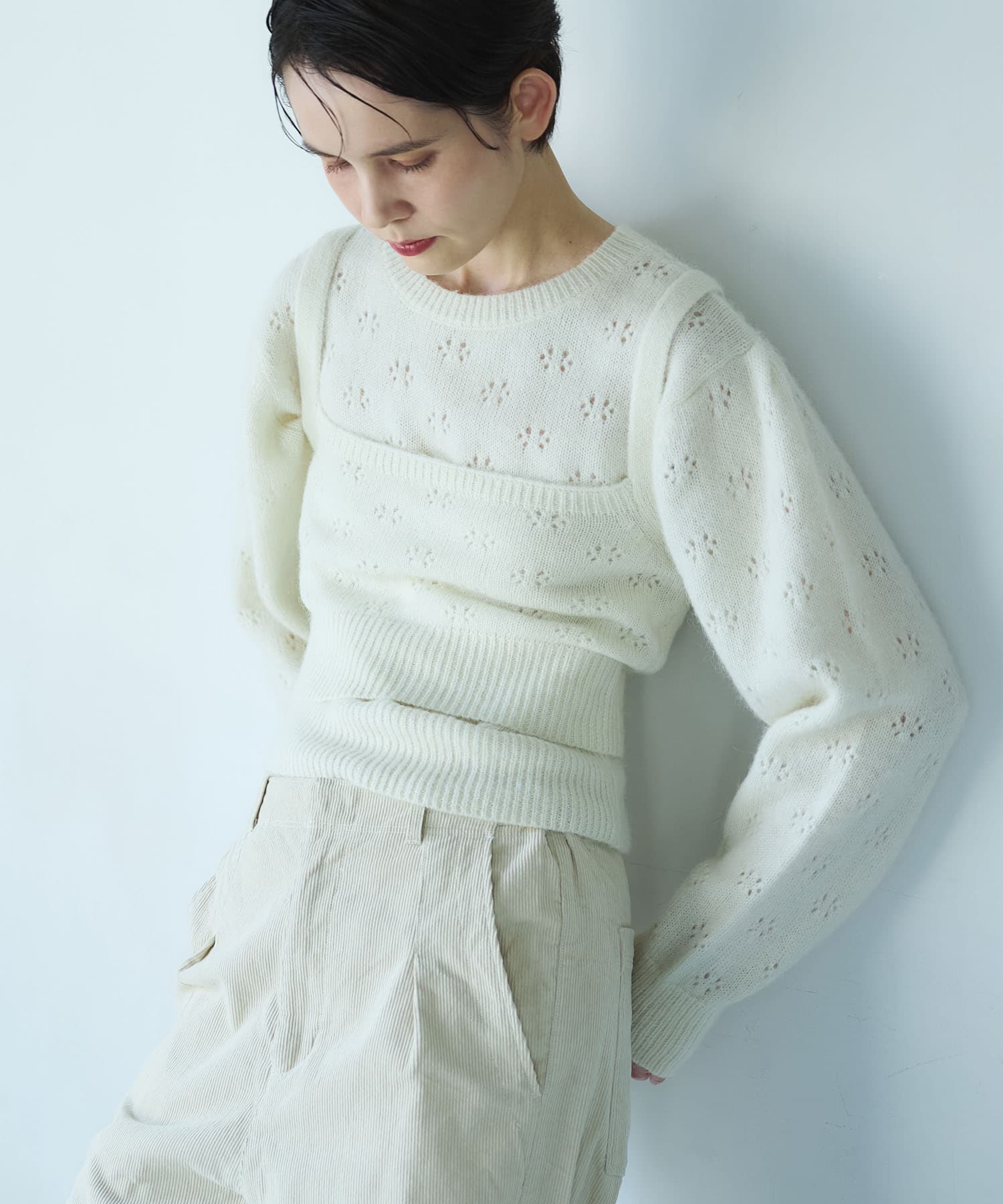 cwtch　PATTERNKNIT 2WAY PULLOVER