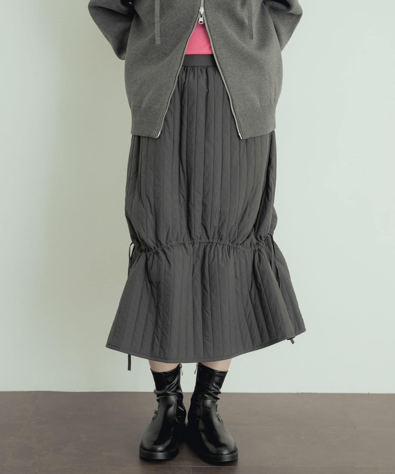cwtch　QUILTING VOLUME SKIRT