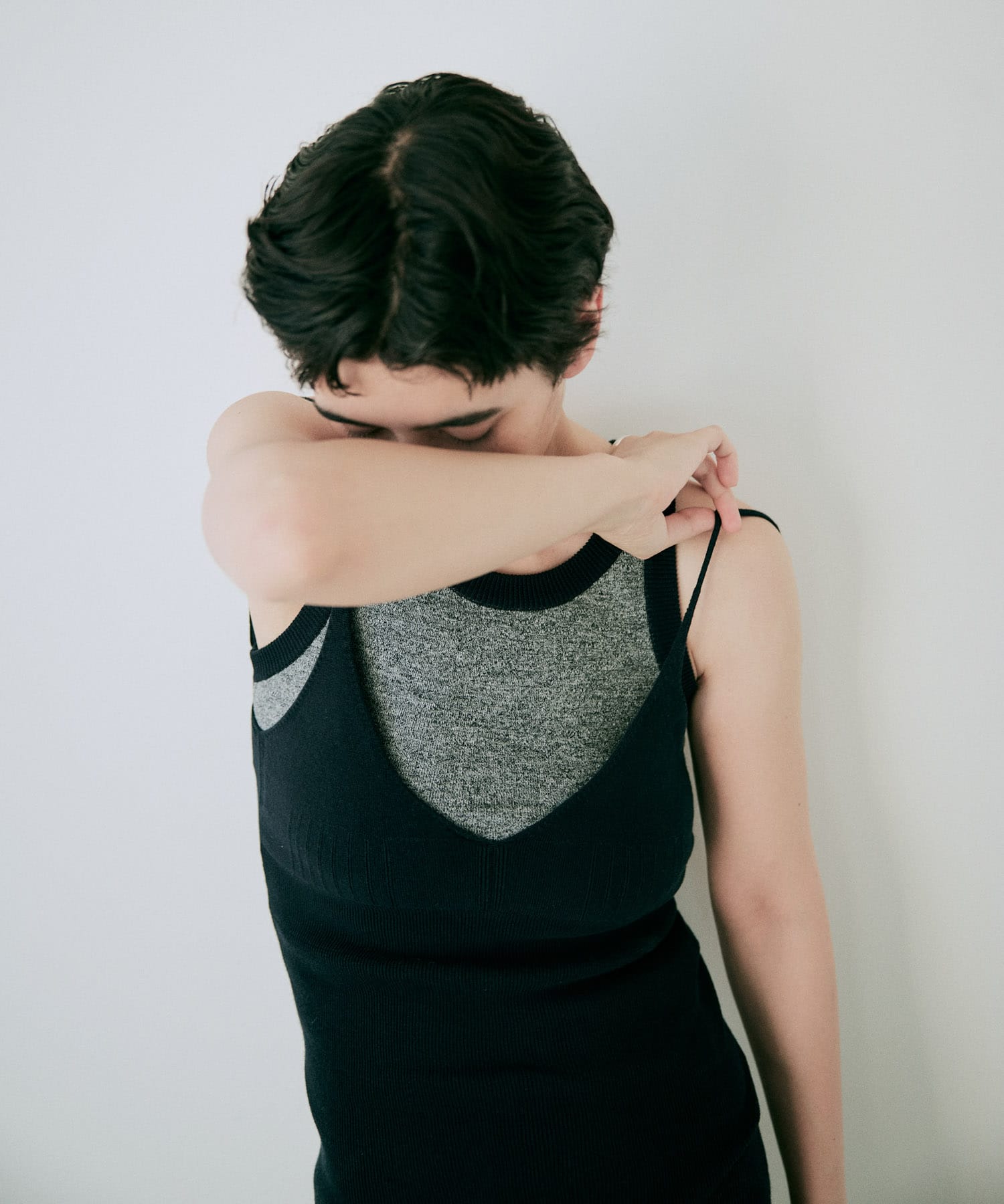 nakes　AMERICAN SLEEVE RIB TANK BLACK 1