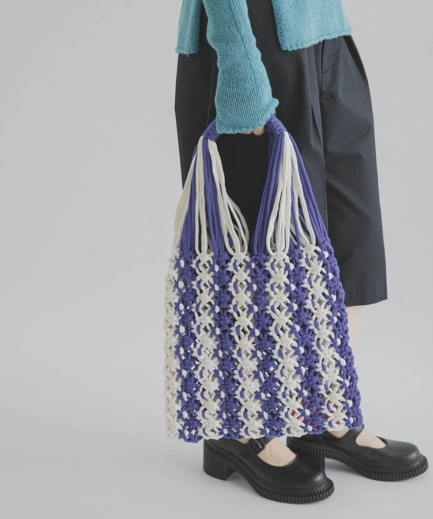PROJECT 1000　MACRAME NET blu×ivory One