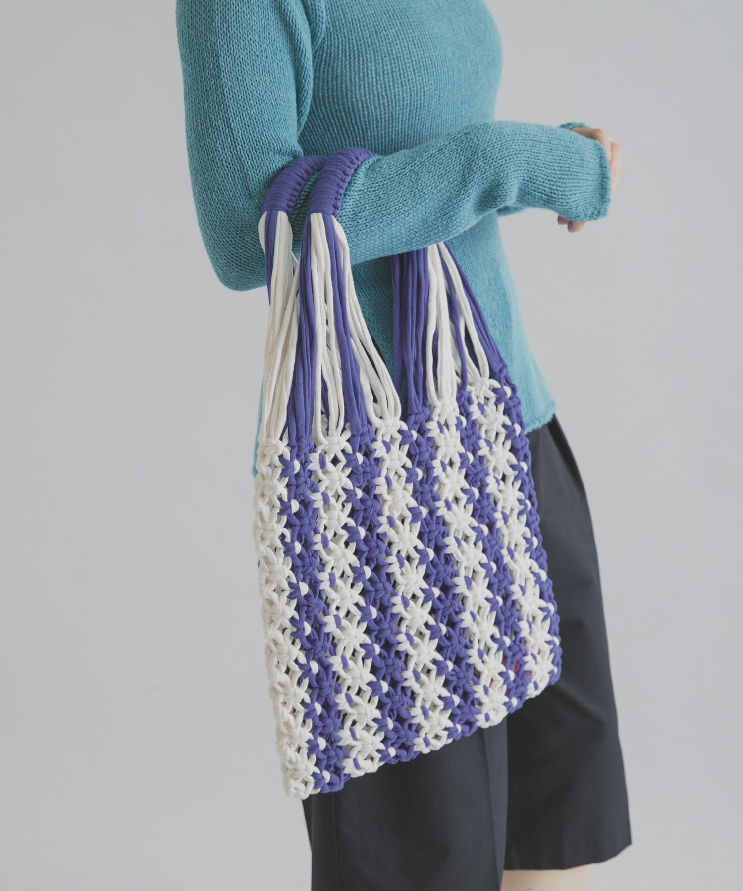 PROJECT 1000　MACRAME NET blu×ivory One