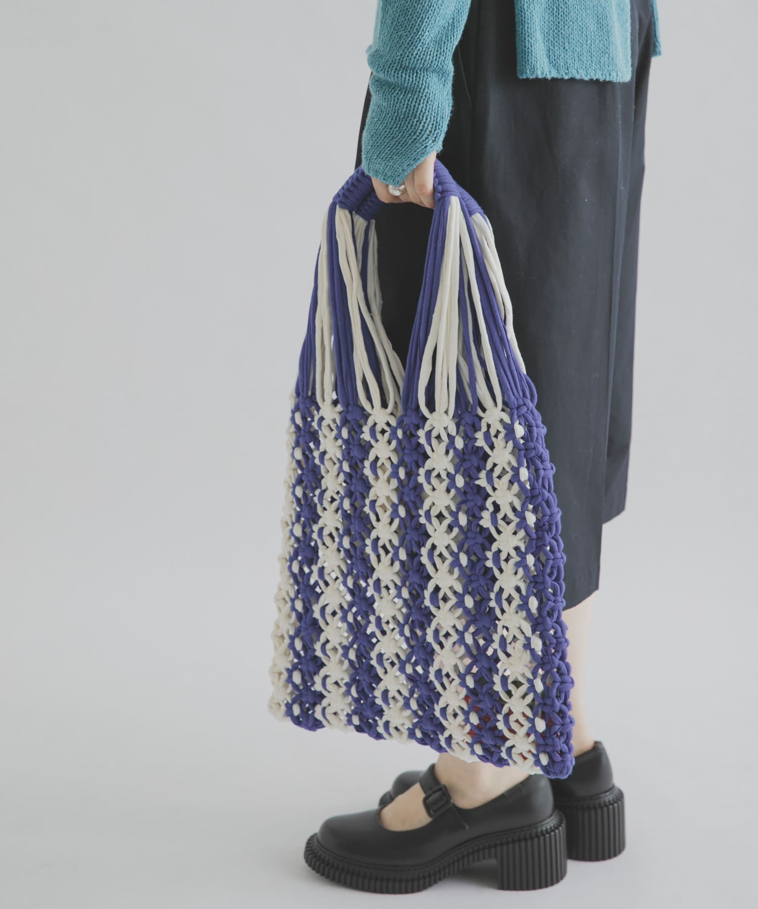 PROJECT 1000　MACRAME NET blu×ivory One