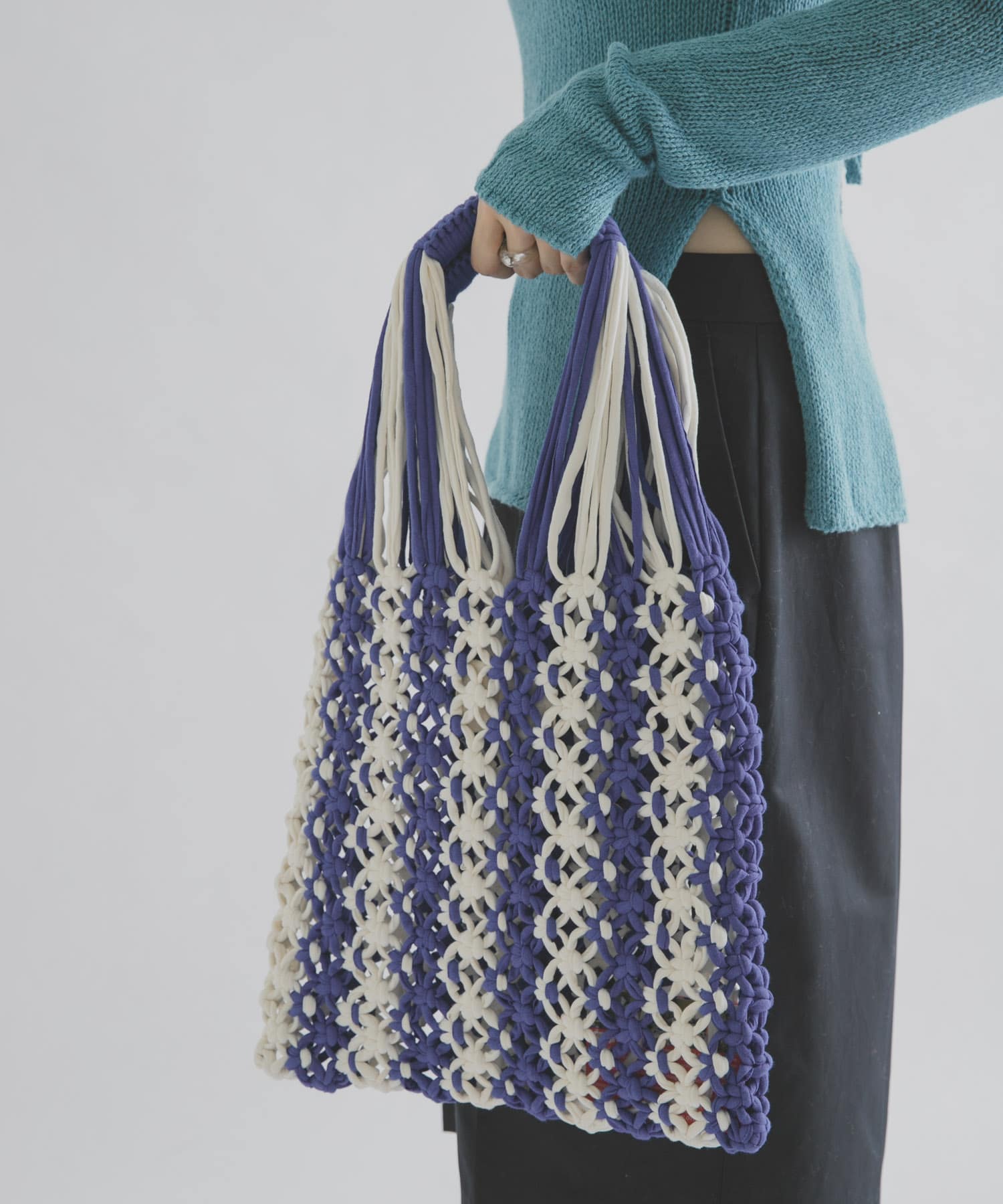 PROJECT 1000　MACRAME NET blu×ivory One
