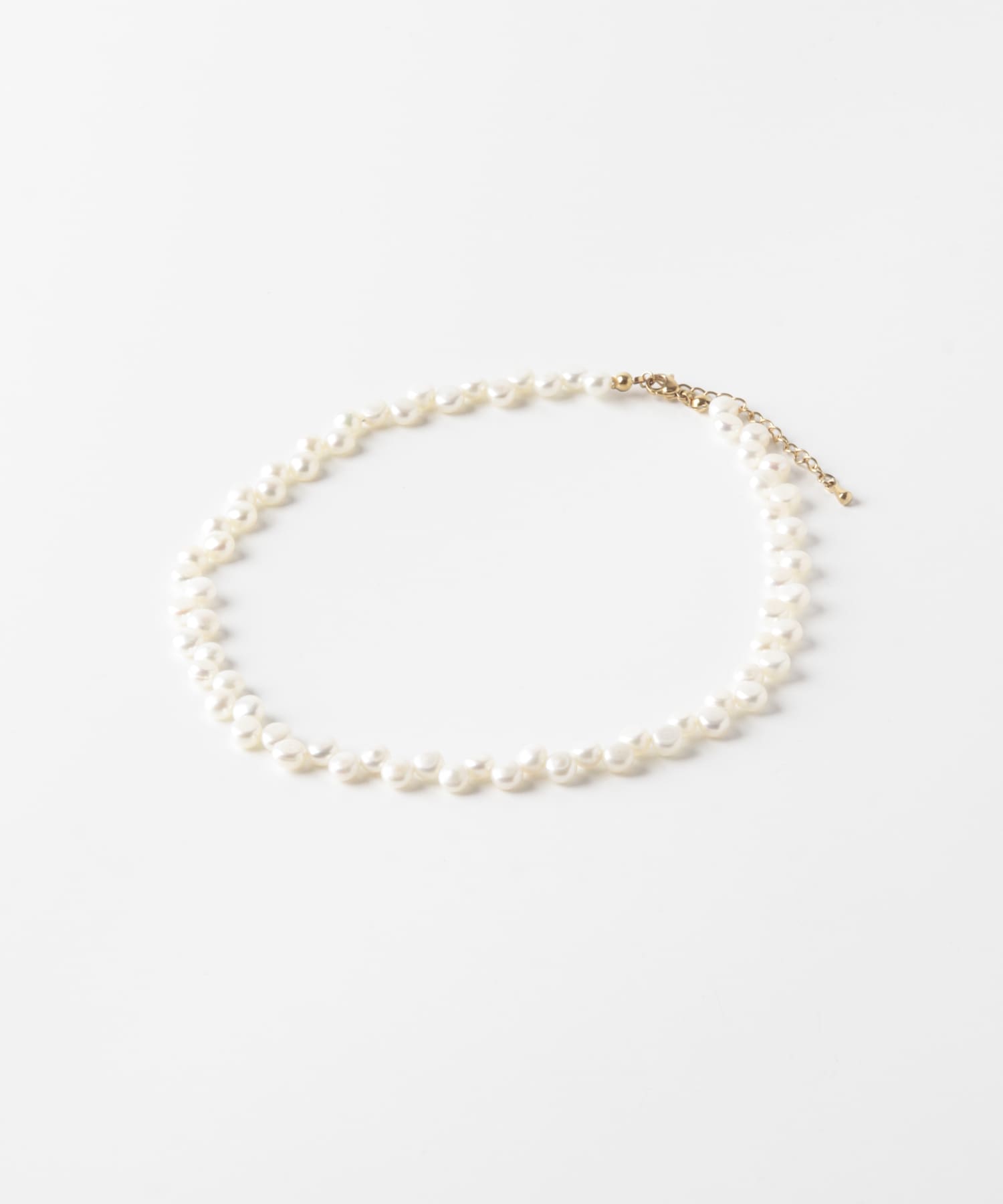 STACEY　ダブルパールネックレスパール大 White Free