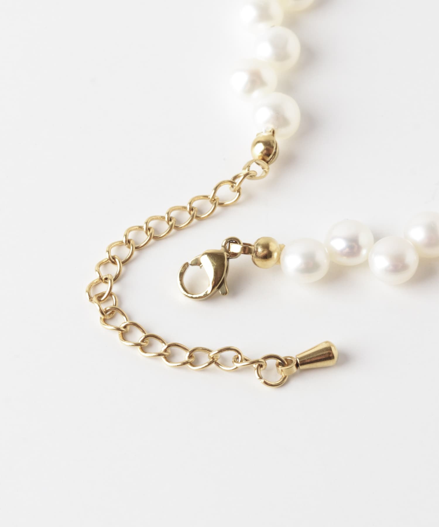 STACEY　ダブルパールネックレスパール大 White Free