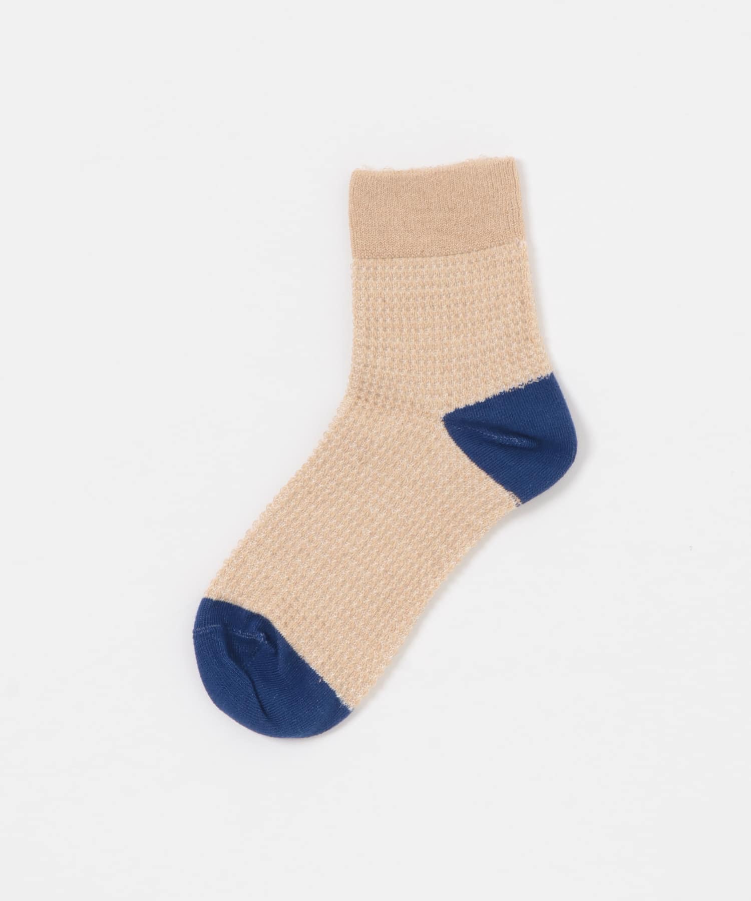 YAHAE　OC WAFFLE PATTERN SOCKS 02BROWN S