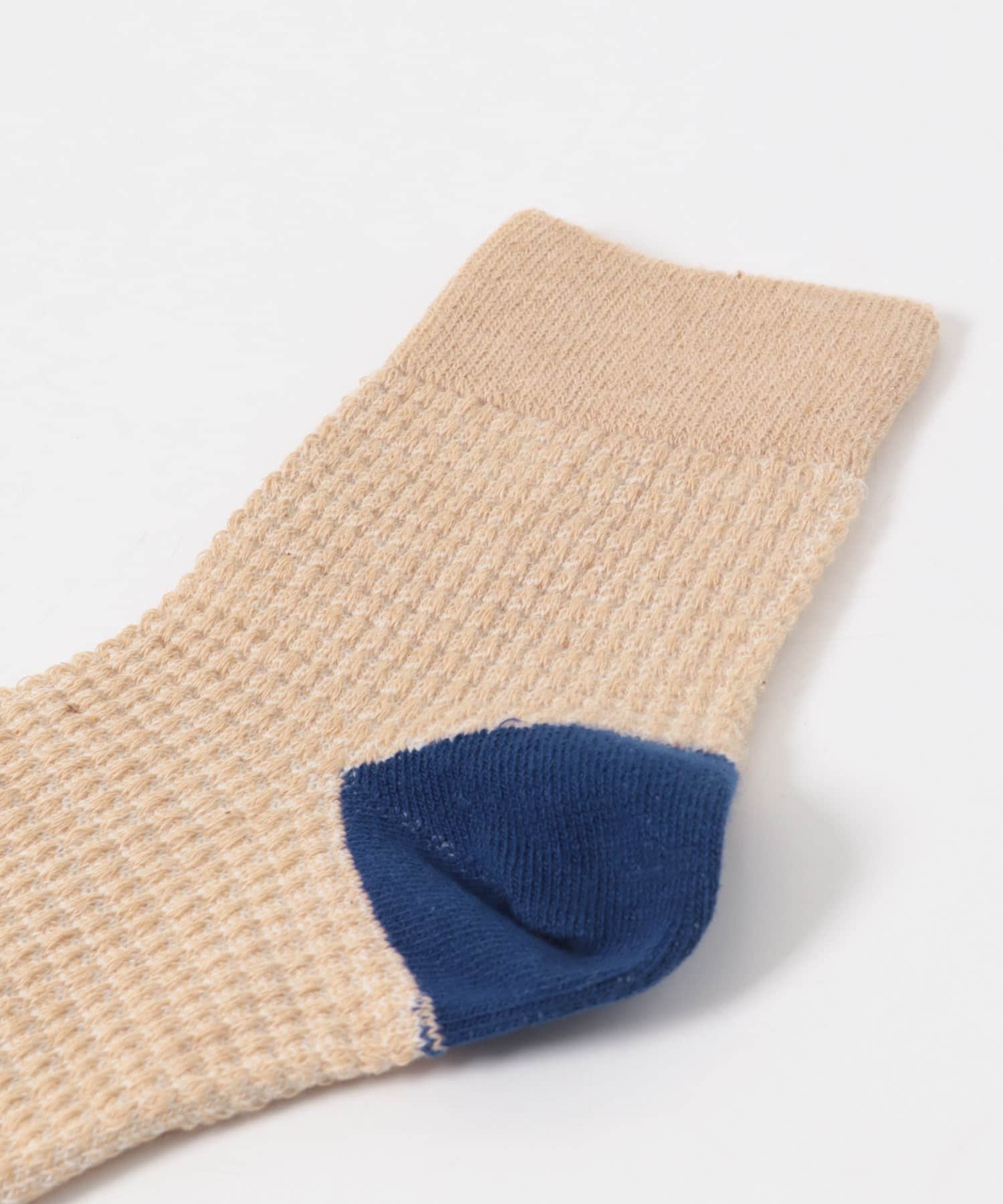 YAHAE　OC WAFFLE PATTERN SOCKS 02BROWN S