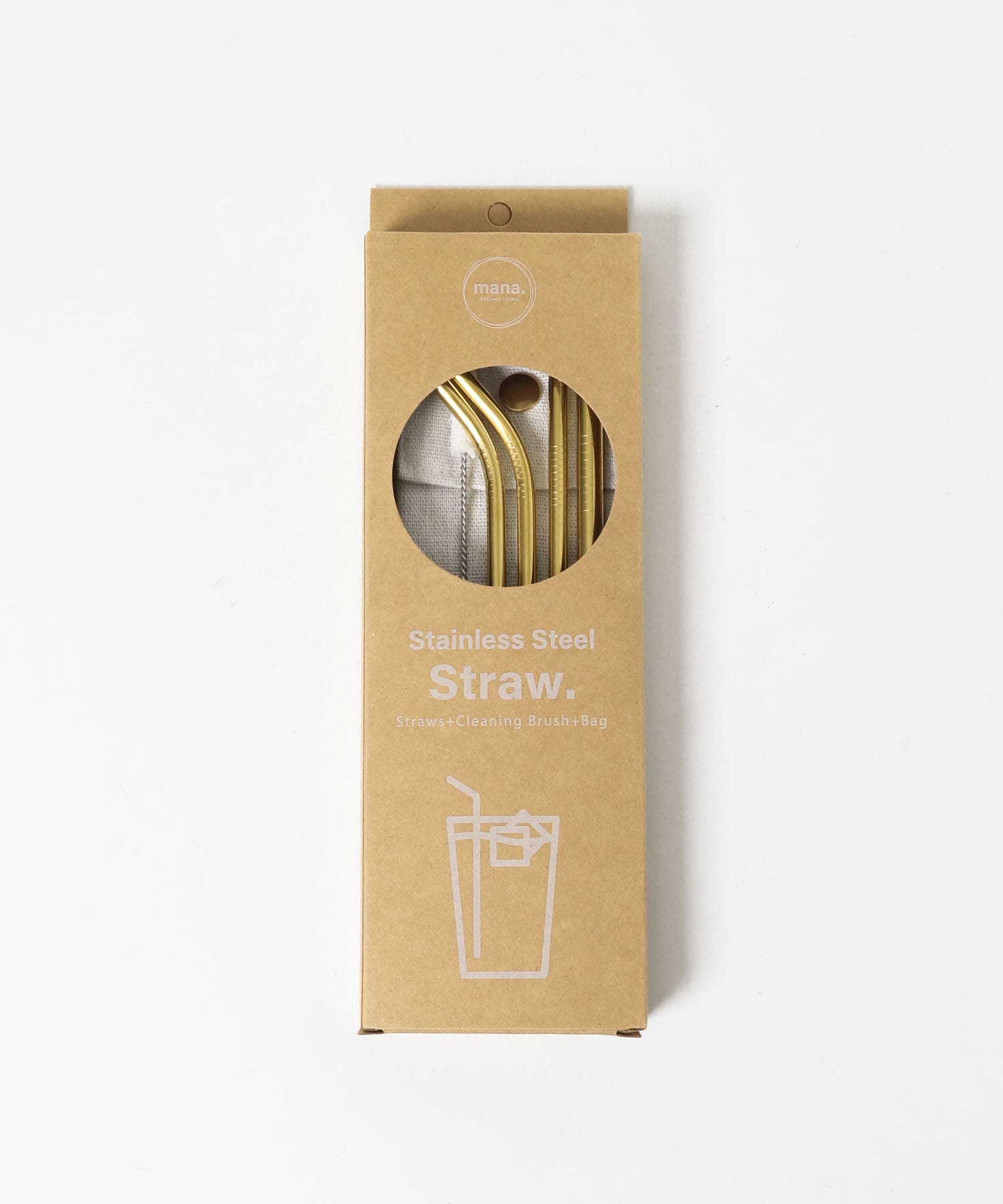 mana. ORGANIC LIVING　ステンレス製ストロー