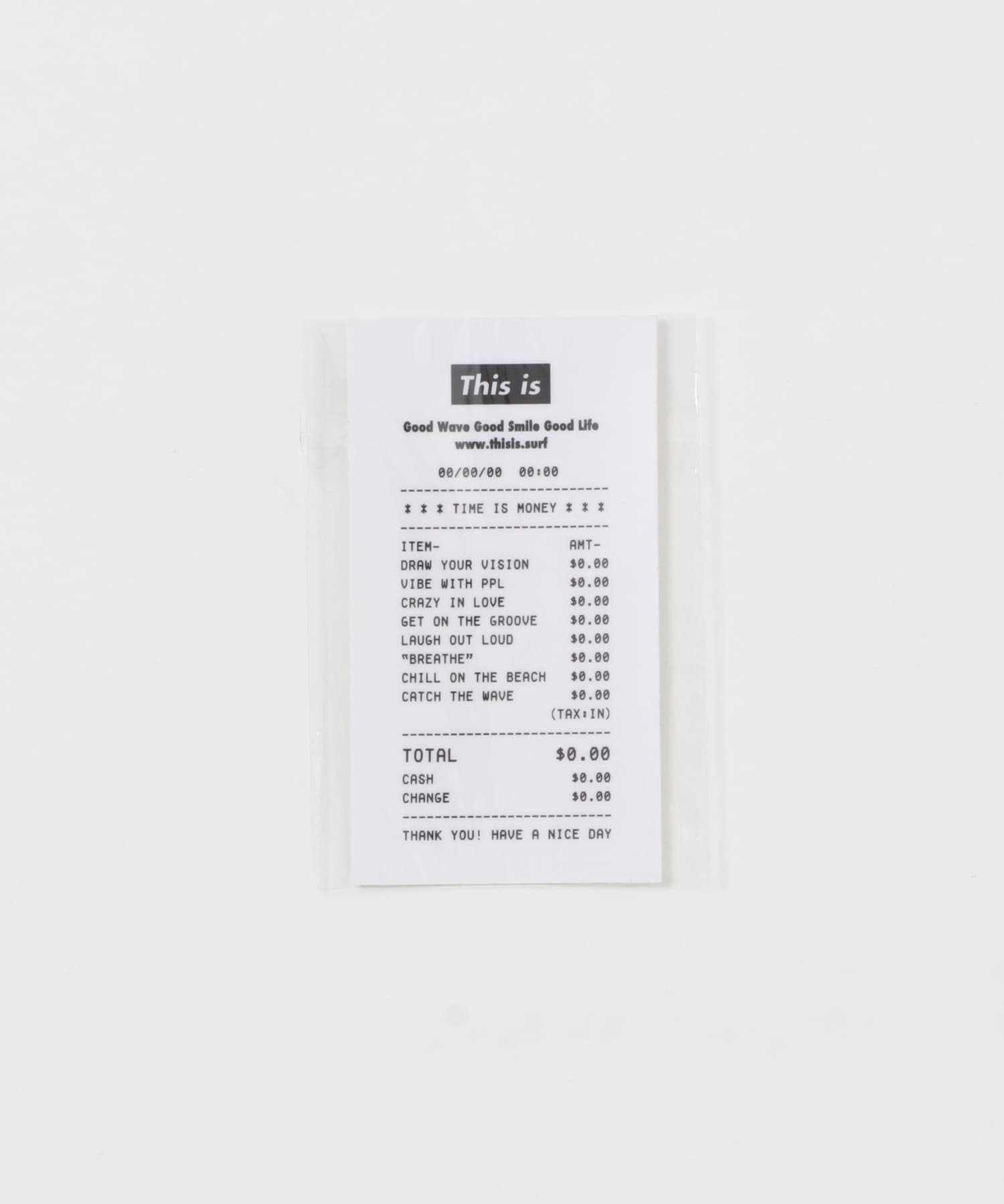 That’s　RECEIPT one Free