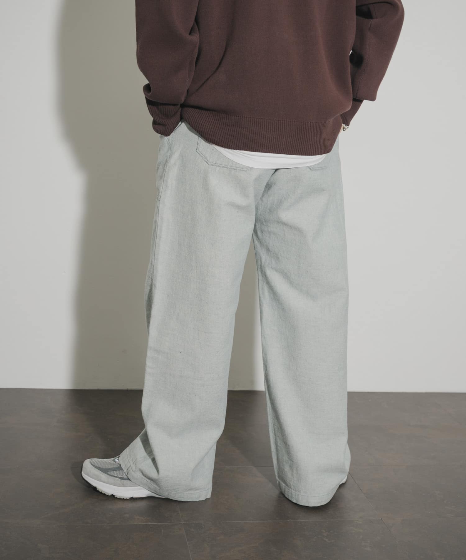 再販★グレーランダムドット×三角ホワイト★ ハンドメイド　リバーシブル　スタイ ザ グッドランド マーケット RE DENIM BAKERPANTS(1 L.INDIGO): ボトム