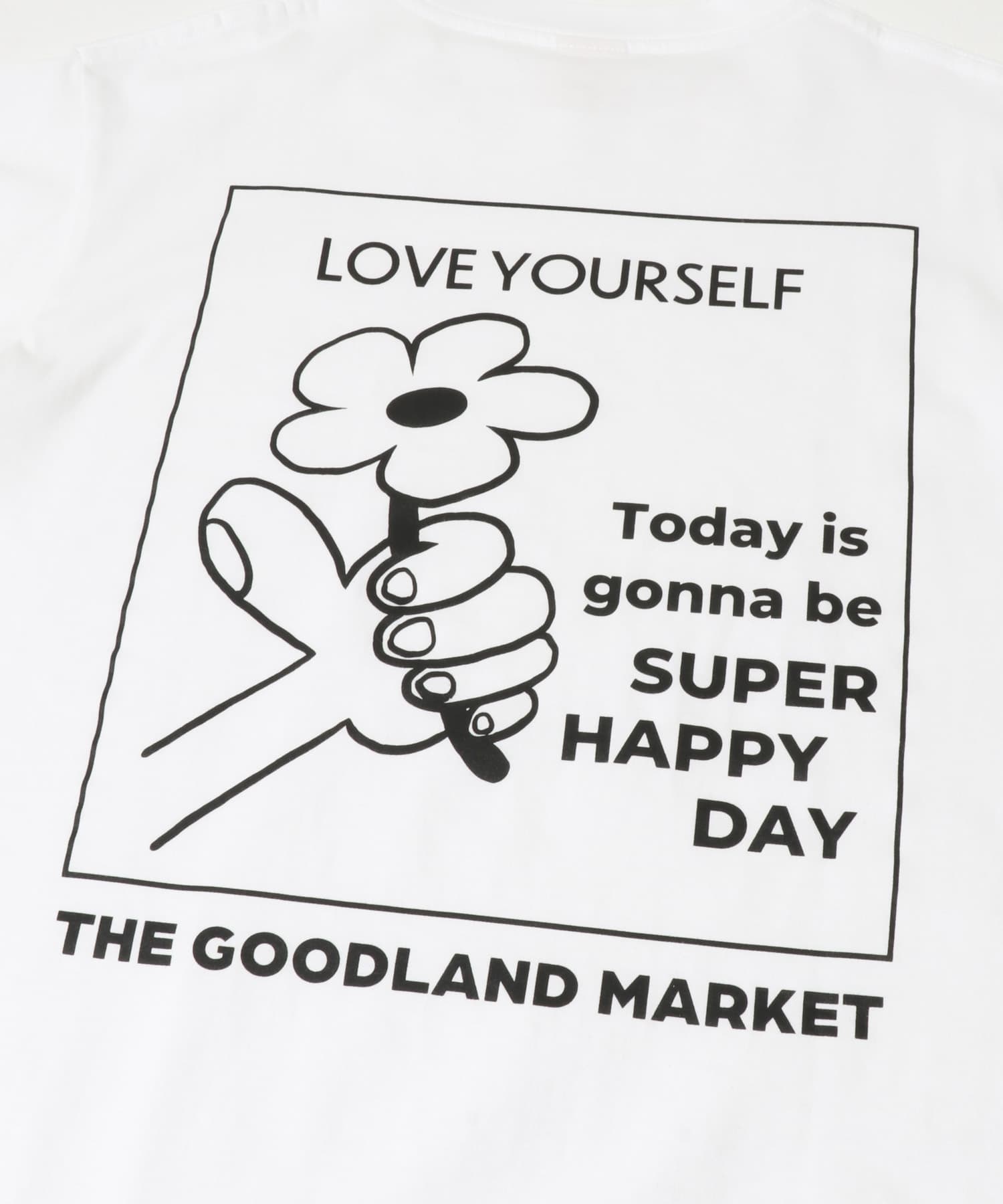 ザ グッドランド マーケット　THE GOODLAND TEE-flower WHITE S