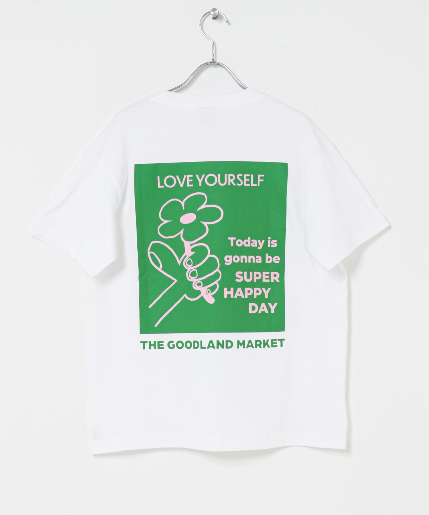 ザ グッドランド マーケット　THE GOODLAND TEE-flower GREEN S