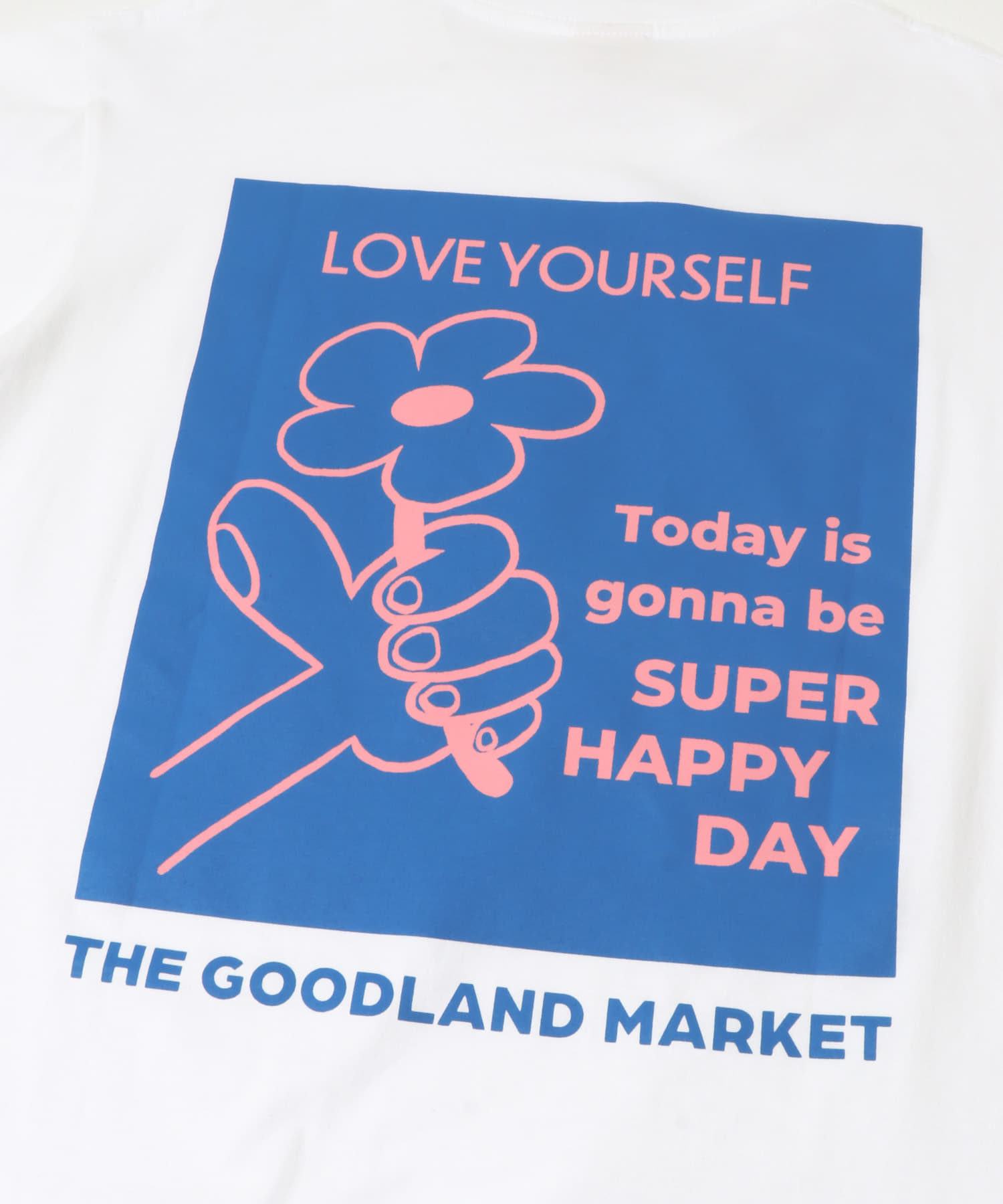 ザ グッドランド マーケット　THE GOODLAND TEE-flower BLUE S