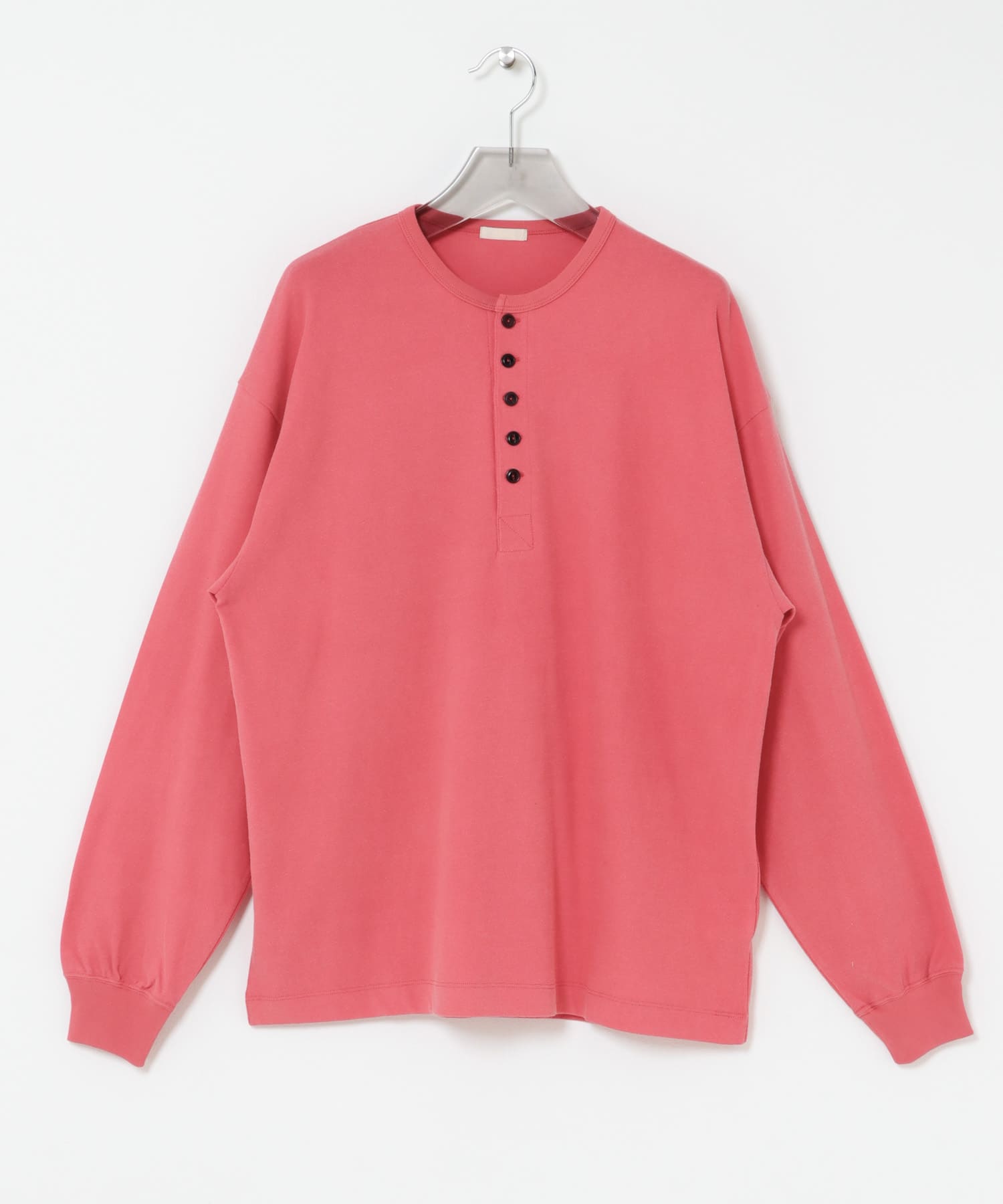 ULTERIOR　HENLEY-NECK TOP RED 4