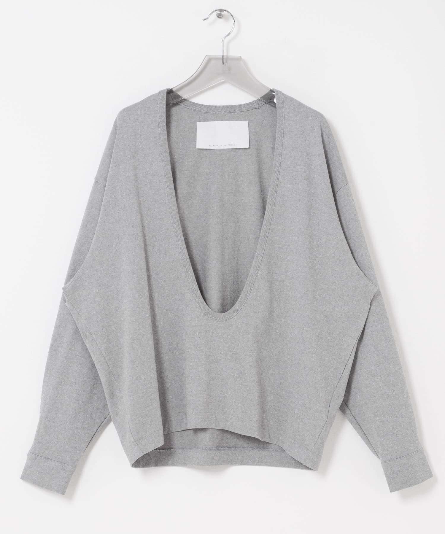 nonnotte　DRAPE U PULLOVER CUFF SLEEVE