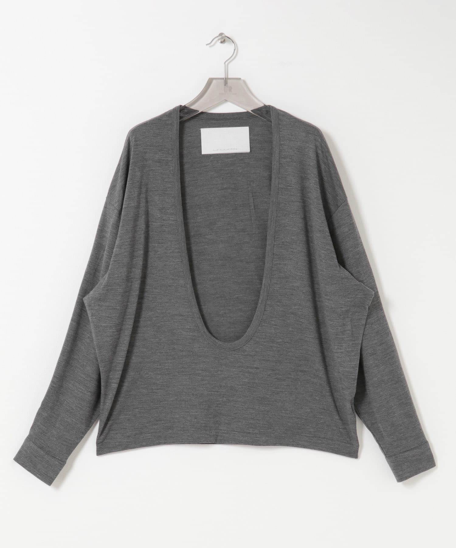 nonnotte　DRAPE U PULLOVER CUFF SLEEVE