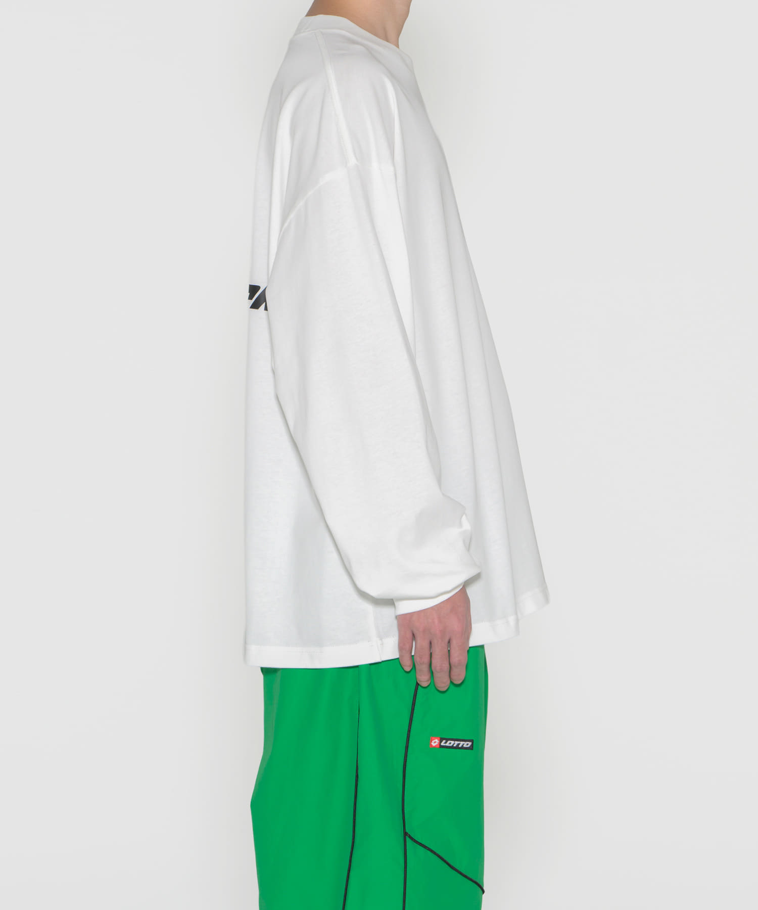 LOTTO　M/N/T BACK PRINT LONG-SLEEVE T-SHIRTS WHITE M
