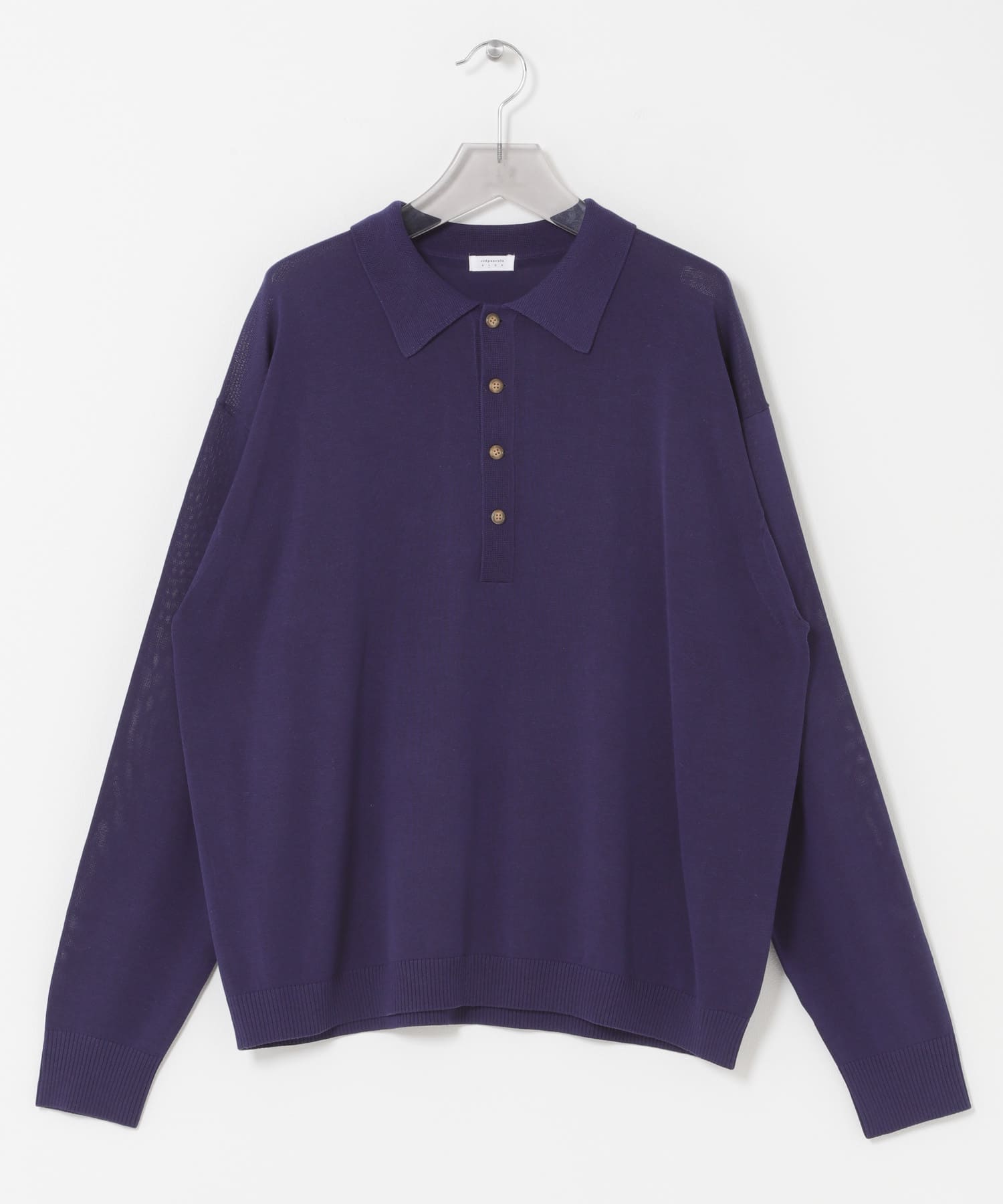 crepuscule　Long-Sleeve Polo BLUE 1