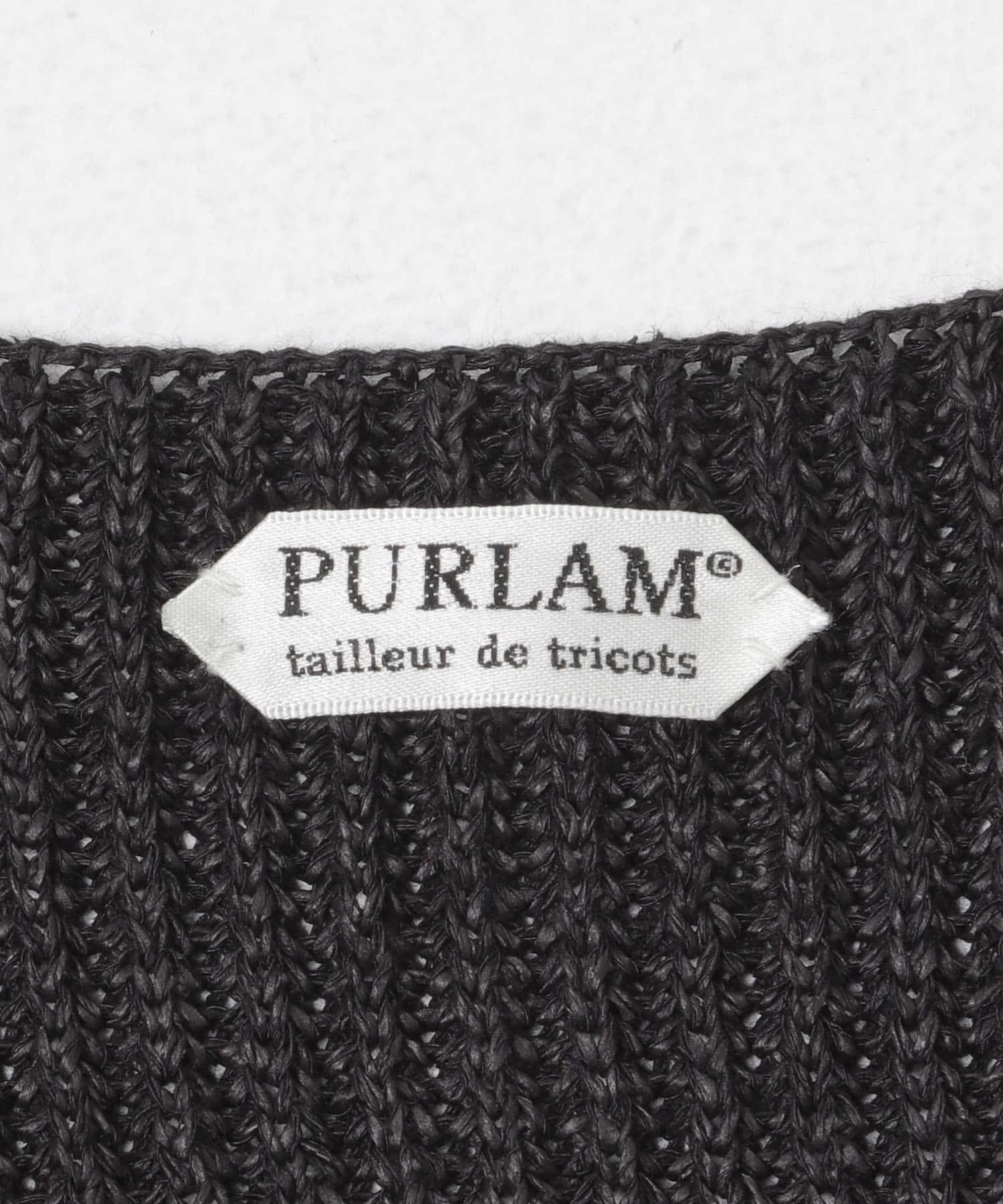 PURLAM　WASHI M-G AZE VEST BLACK 2