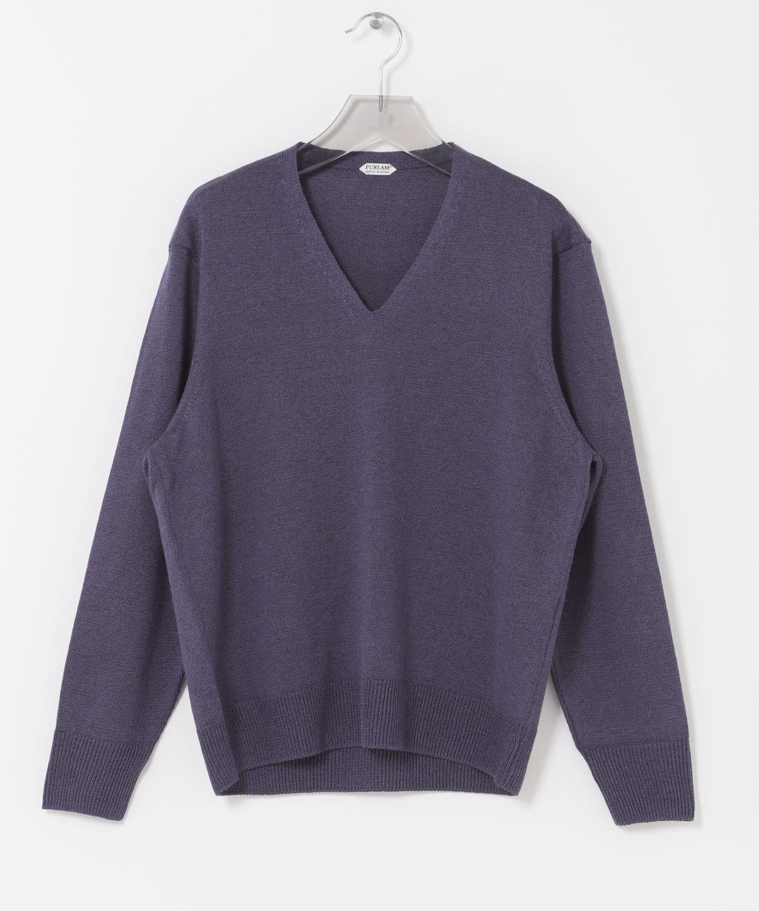 【PURLAM】WASHI TENJIKU V-NECK 和紙ニット PURLAM WASHI M-G TENJIKU V PULLOVER(2 WHITE): トップス｜URBAN