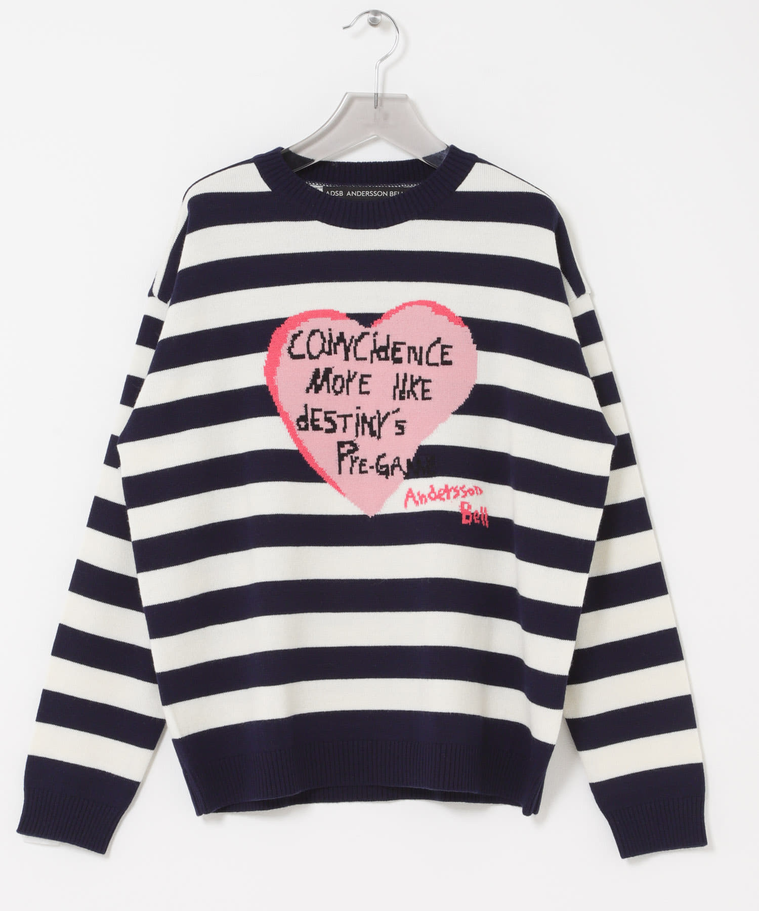 Andersson Bell　BOYS H.MESSAGE CREW-NECK SWEATER