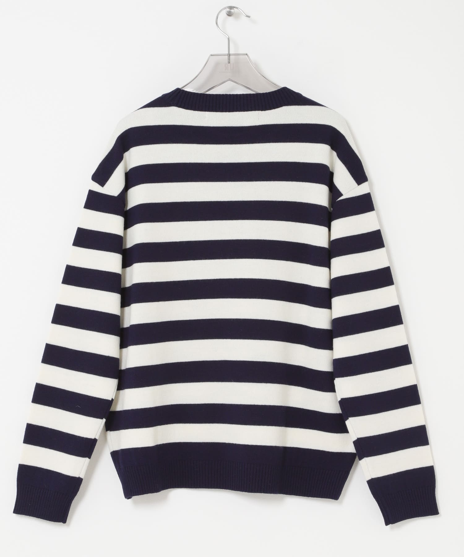 Andersson Bell　BOYS H.MESSAGE CREW-NECK SWEATER BLK/IVRY L