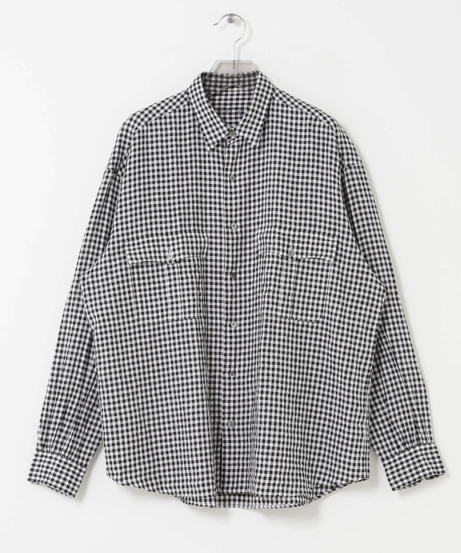 PORTER CLASSIC　ROLL UP LINEN GINGHAM SHIRTS