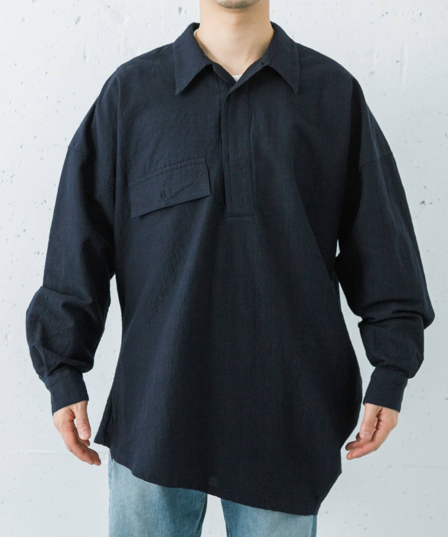 シャツ Marvine Pontiak Shirt Makers/Pullover Marvine Pontiak Shirt Makers TWIST PULLOVER(One DARK NAVY