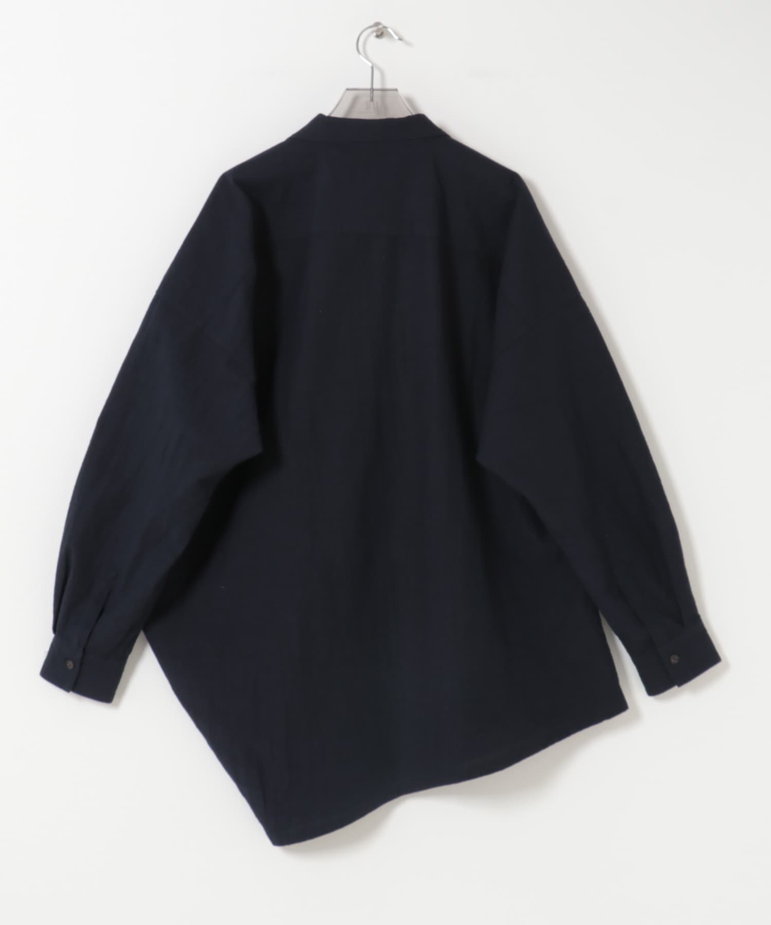 Marvine Pontiak Shirt Makers　TWIST PULLOVER DARK NAVY One