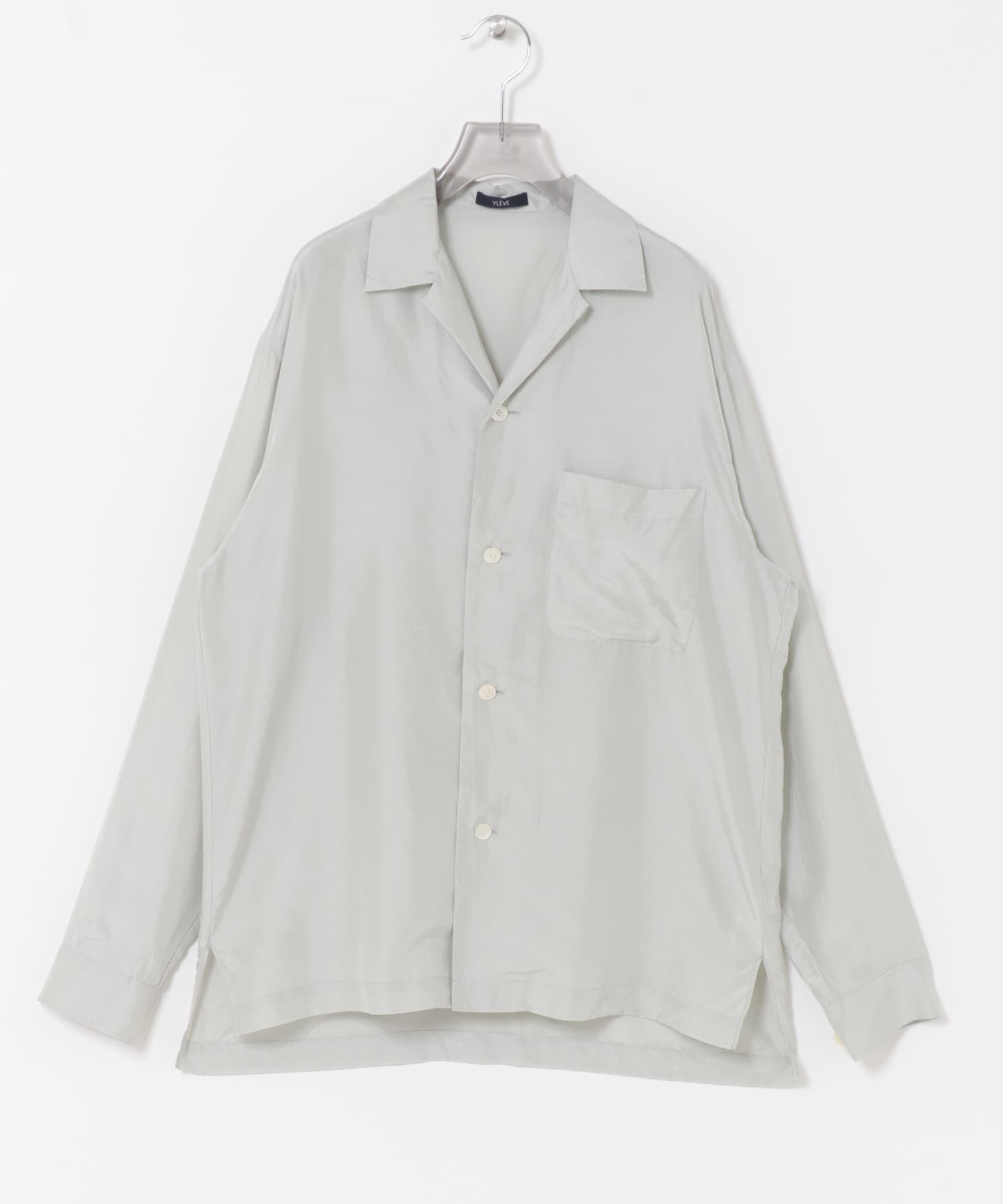 YLEVE　SILK HABUTAE PAJAMA SHIRTS